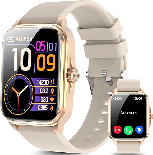 Relojes inteligentes para mujeres y hombres (respuestahacer llamadas) Pantalla HD de 1.91 pulgadas, monitor de sueño, ritmo cardíaco, oxígeno en