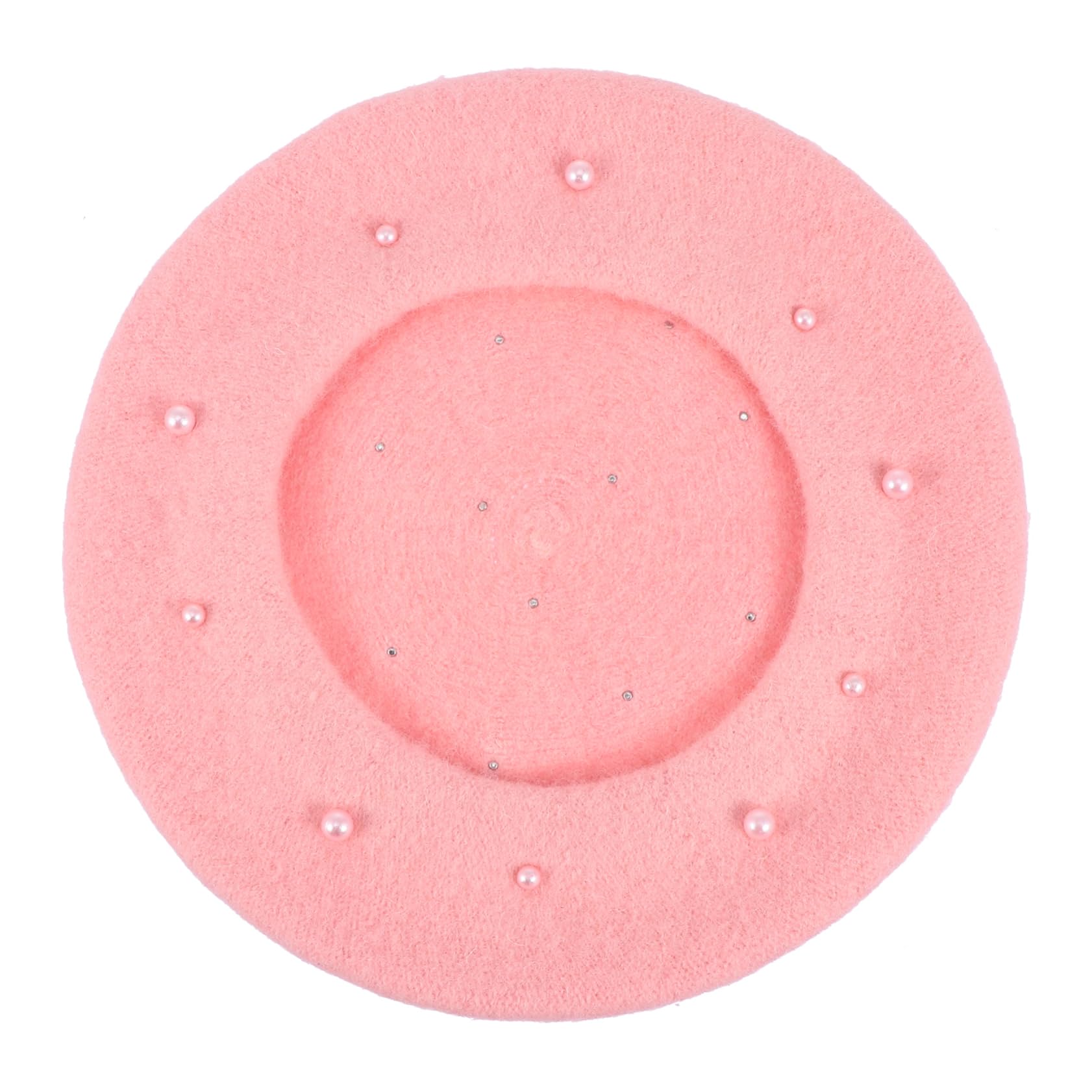 VANZACK Girl Beret Hat Boys and Girls Casual Hat Stylish Beret Cap for Outdoor Beach Vacation Pink