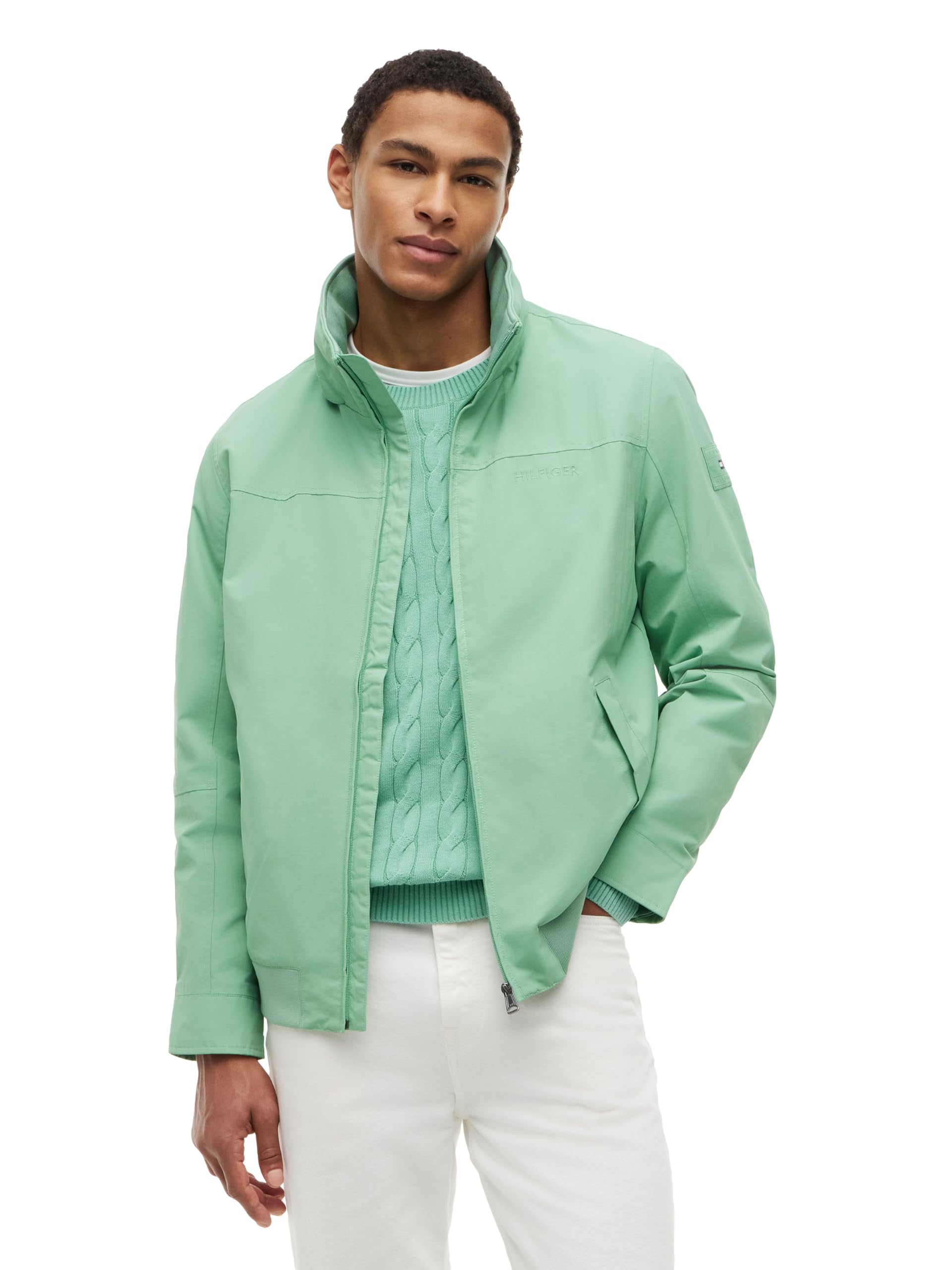 Tommy Hilfiger Men's Lightweight Waterproof Regatta Bomber Jacket