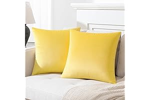 Luxurious Pale Yellow Pillow Covers: Velvet Elegance for Your Home