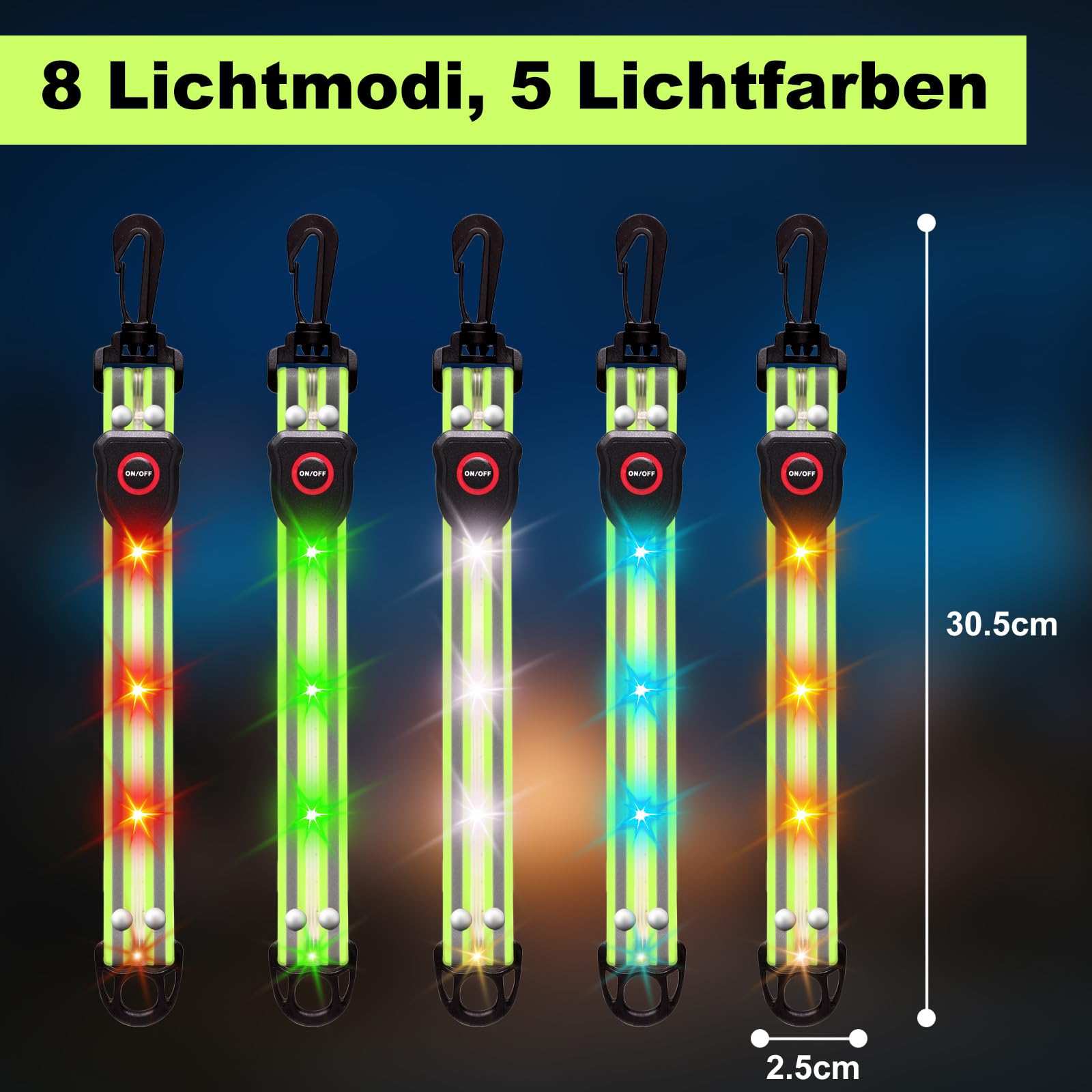 USB-aufladbare LED Blinklichter Für Schulranzen - 2 Stück Sicherheitslichter Für Kinder