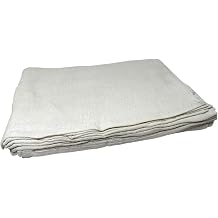 Hawk 12 Piece 14 Inch x 17 Inch White Cotton Wiping Cloth Set - WP1417