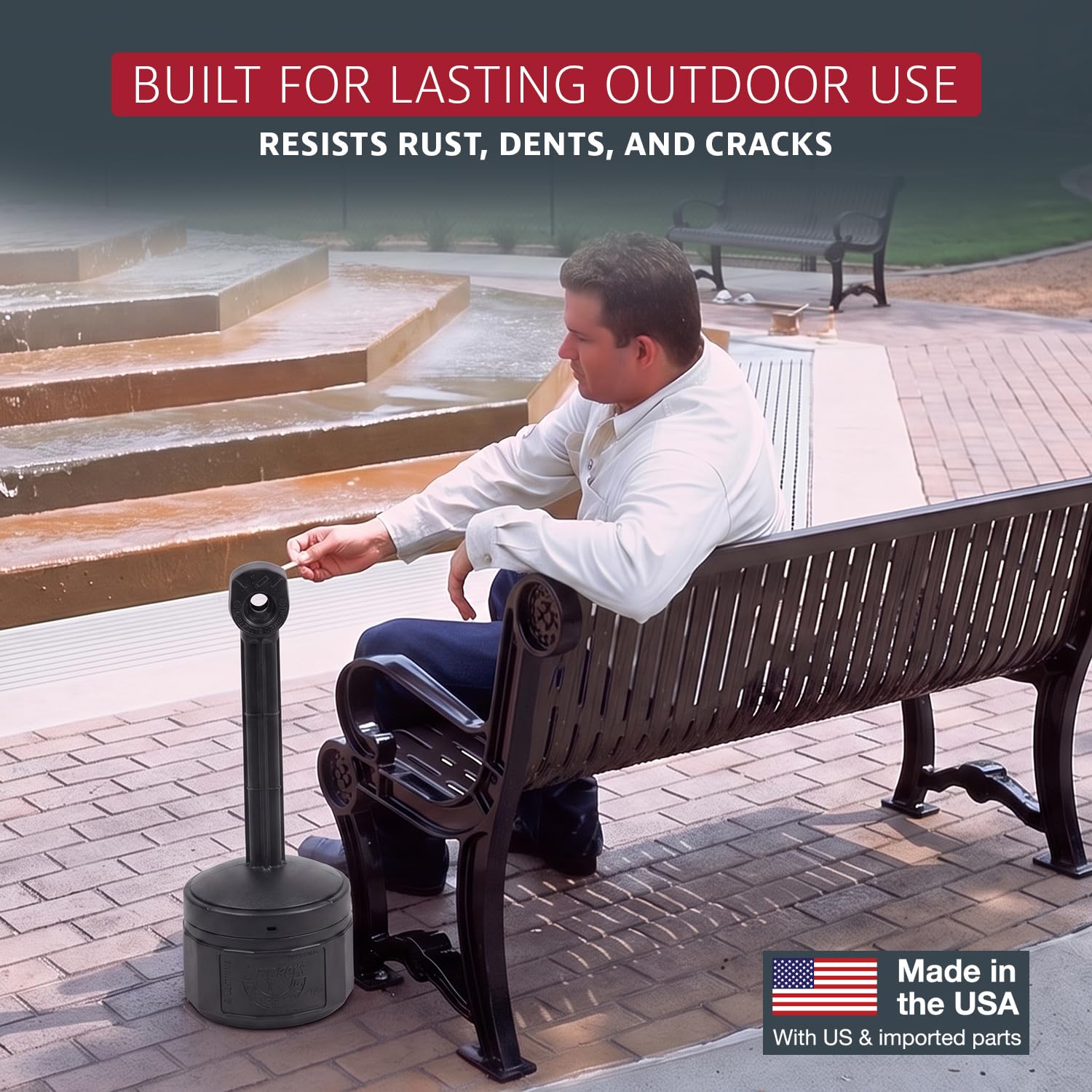 Justrite Cigarette Butt Receptacle - FM Approved -8