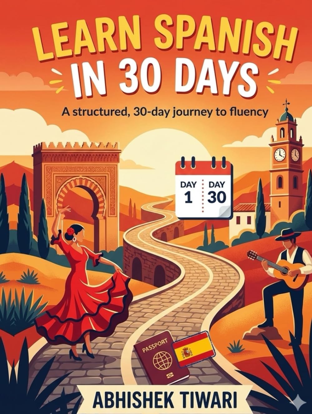 Learn Spanish in 30 Days: Your Daily Guide to Real Spanish Master Everyday Spanish, Sound More Natural, and Communicate with Confidence (LEARN SPANISH)