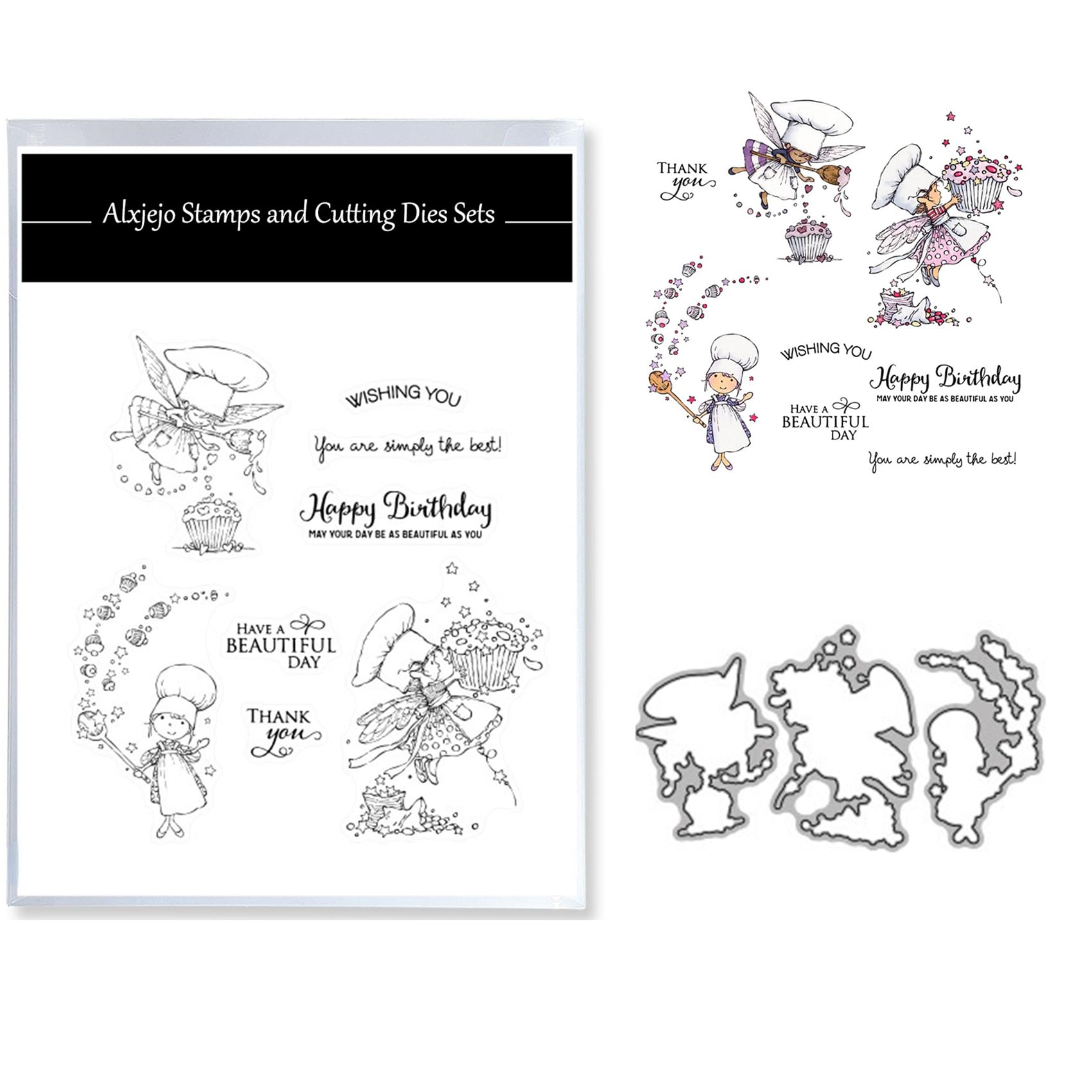 Alxjejo Cutting Dies and Stamps Set 2024-2025-2026,Stamps and die for Card Making for DIY Birthdays, Thanksgiving Day, Valentine's Day, Scrapbooking, Art Craft, Festivals Greeting Card Album