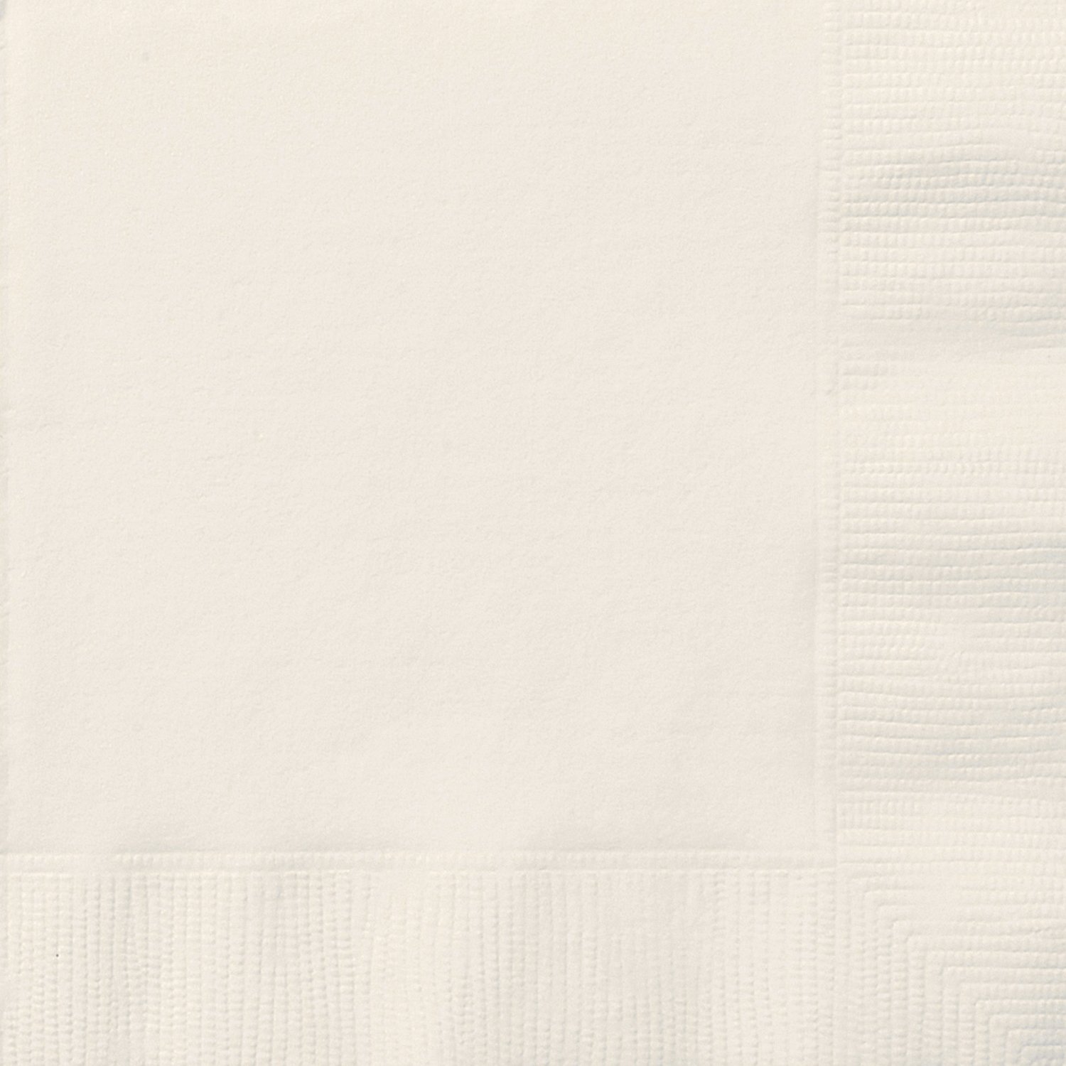 Unique 32361 Ivory Solid Beverage Napkins | Classic Color Theme | 20ct, Paper, 40 milliliters