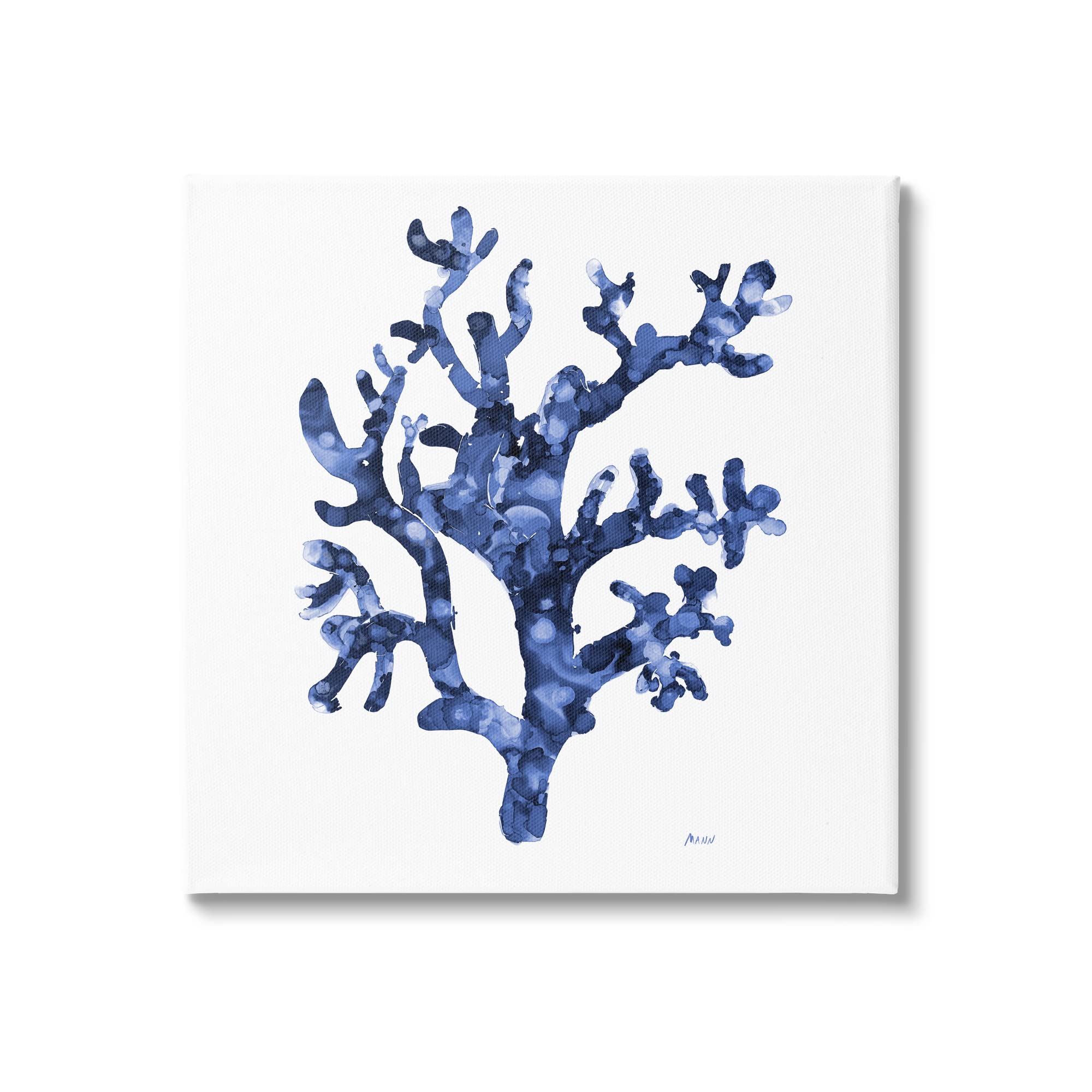 Stupell Industries Ocean Coral Plant Sea Life Blue Pattern, Design by Patti Mann