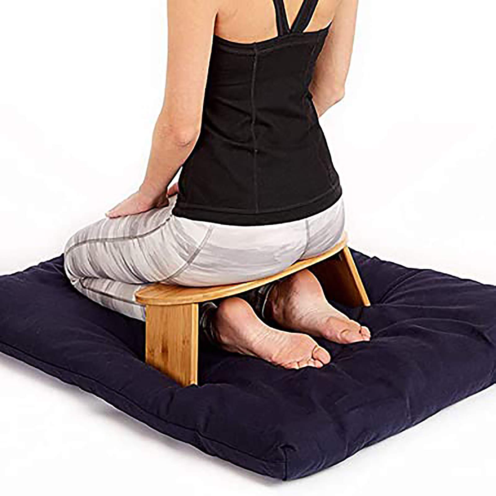 Banc de Yoga Ergonomique pour Tabouret à Genoux Parfait, Banc de méditation Pliable, fabriqué à partir de Bambou renouvelable