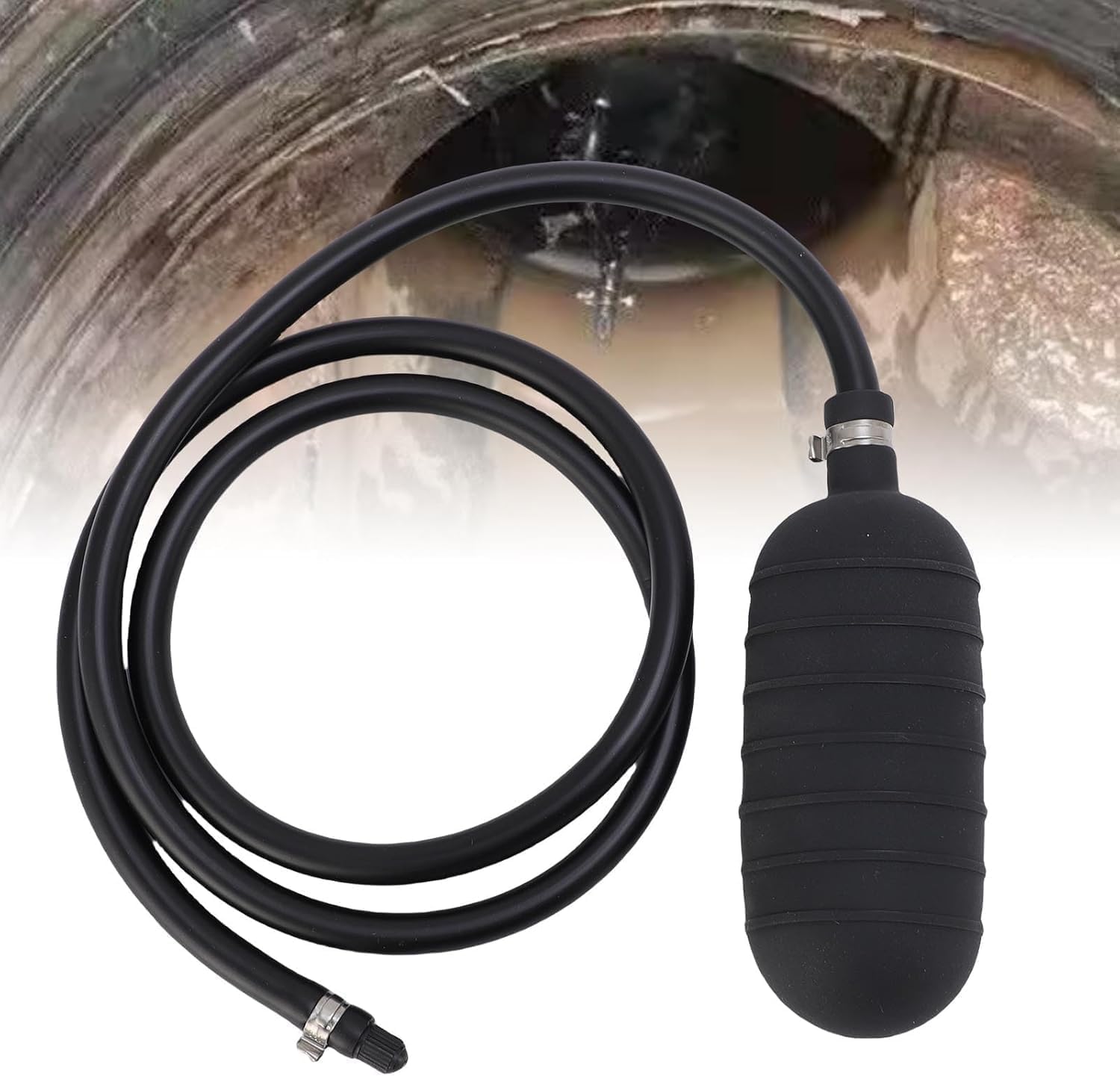 Bouchon de Tuyau Gonflable, Eau en PVC Fermer avec élasticité Supérieure, pour L'entretien des Pipelines, les égouts et les Systèmes de Drainage (150 mm)