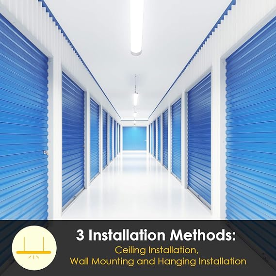 Tubiaz Led-lamp voor vochtige ruimtes, 120 cm (2,5 cm hoogte), led-buis, 36 W, 4000 K, neutraal wit, IP65 waterdicht, badlamp voor garage, kelder, werkplaats, vochtige ruimte, badkamer, kantoor, photo 2