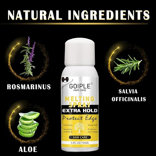 Miniatura 2 de Goiple Spray de fusión de encaje para pelucas, cierres y extensiones, agente de peinado con acabado natural fuerte, secado rápido, resistente al