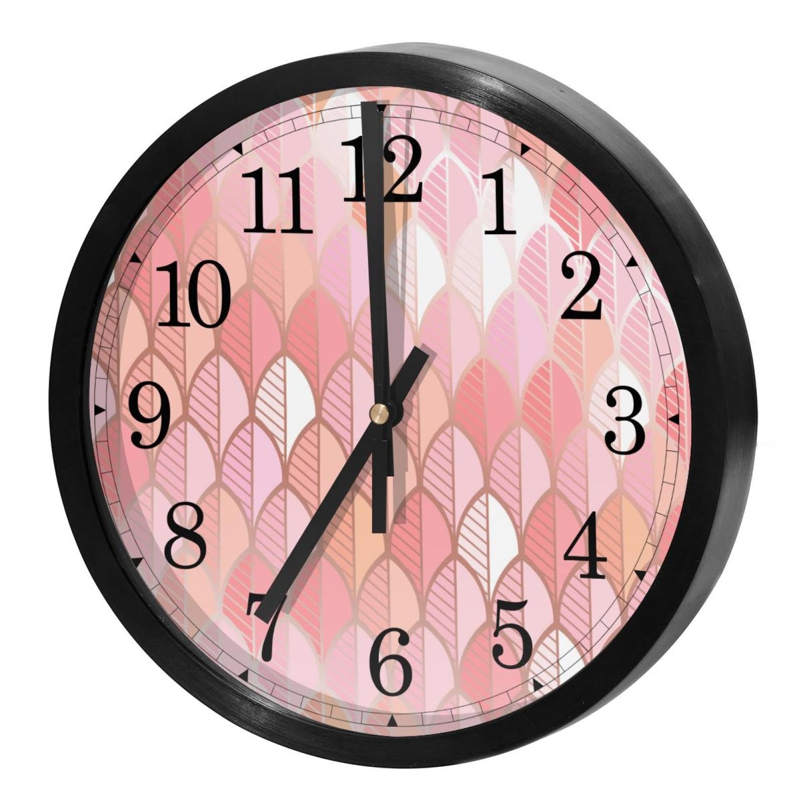 Horloge murale silencieuse à quartz motif sirène corail pour cuisine et bureau