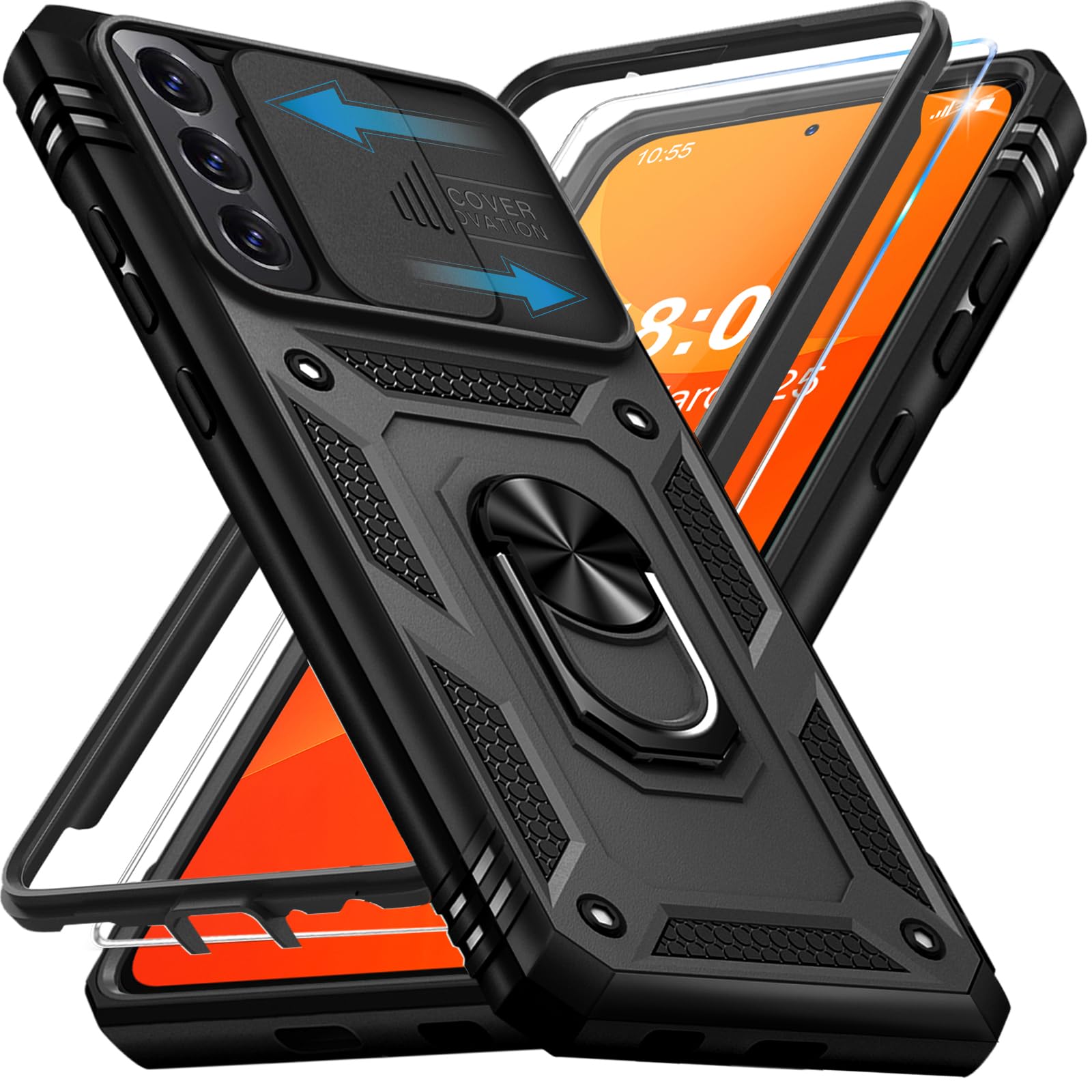 Giyer Handyhülle für Samsung Galaxy S21/S22/S23/S24/S25/S26 Ultra 5G Hülle mit Schutzfolie