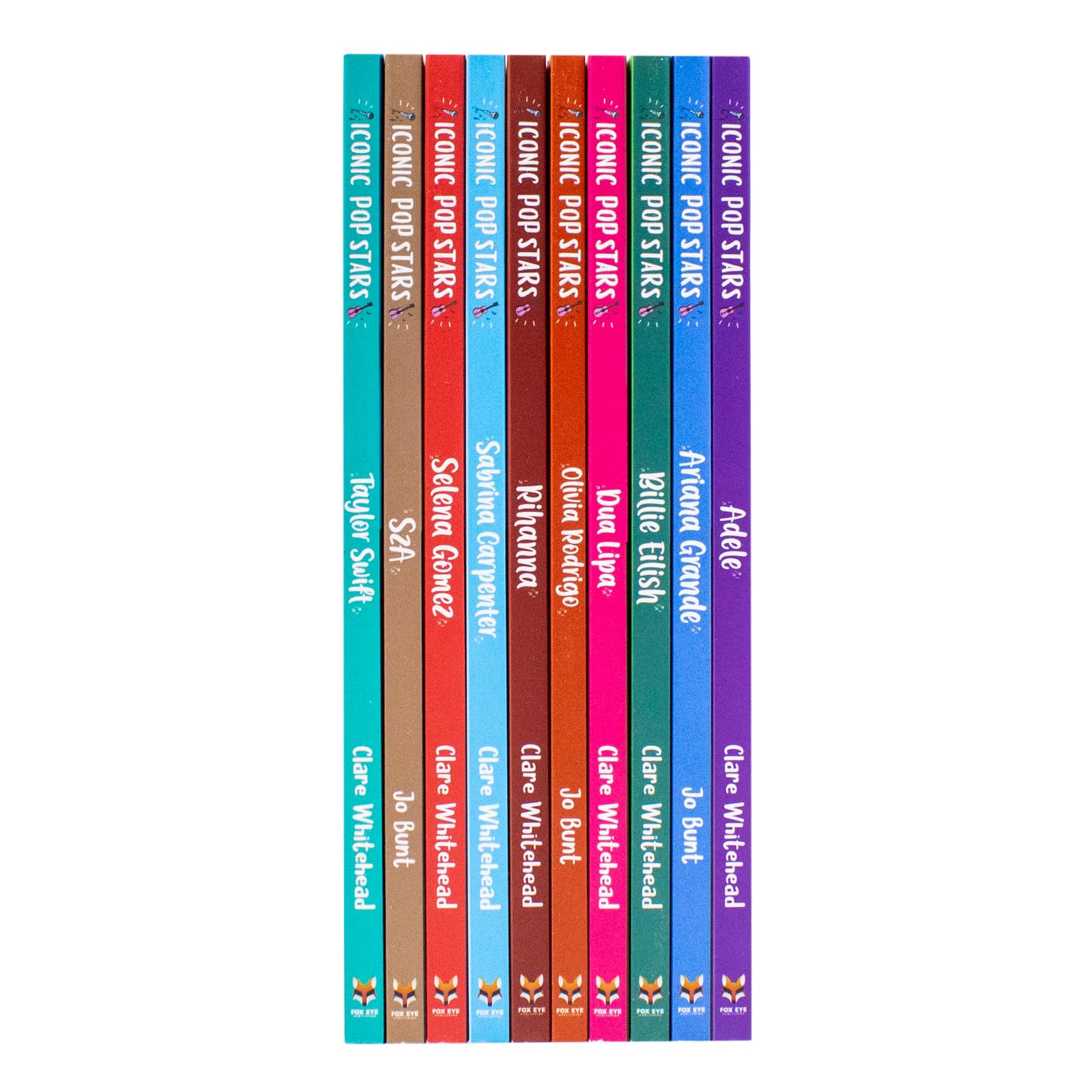 Iconic Popstars 10 Books Box Set: Taylor Swift, Sabrina Carpenter, Ariana Grande, Billie Eilish, SZA, Olivia Rodrigo, Rihanna, Selena Gomez, Adele, Dua Lipa