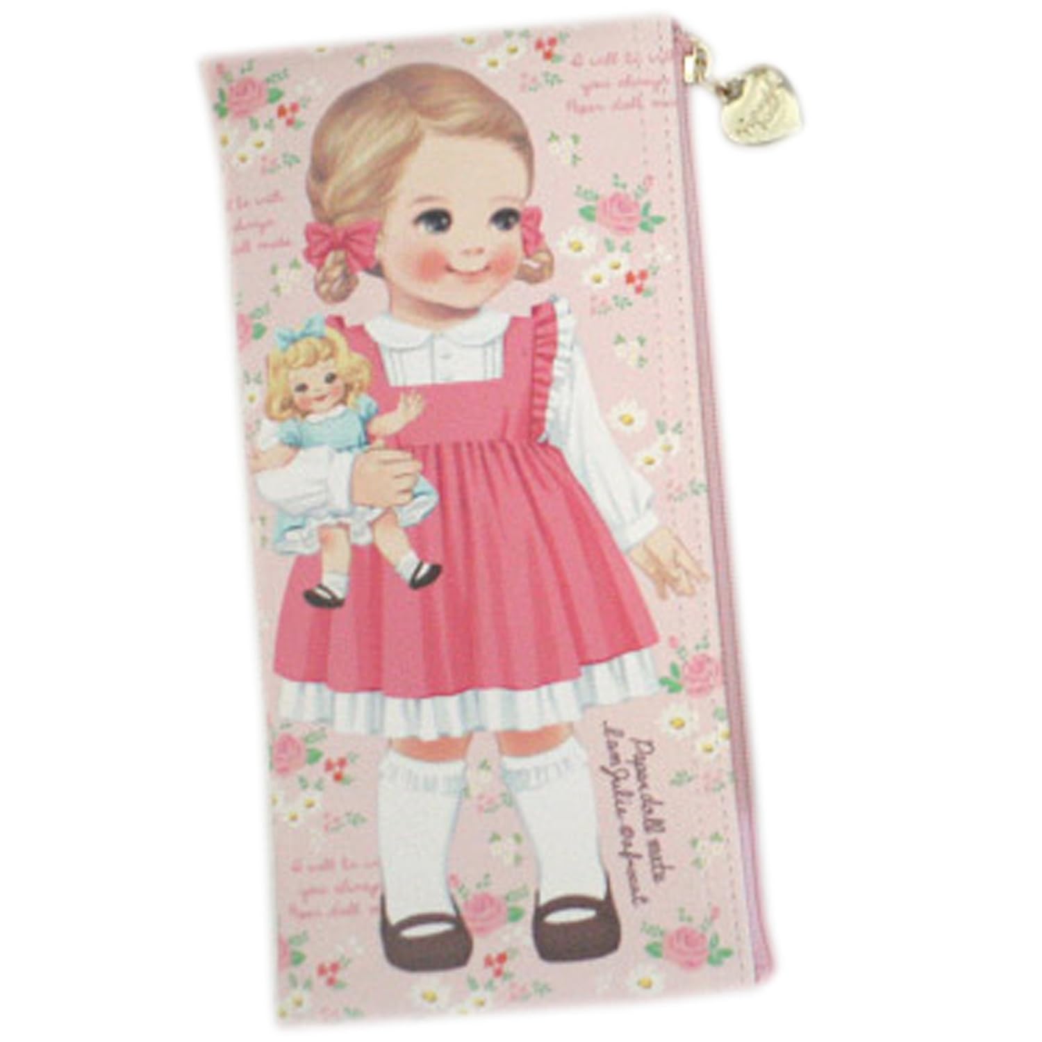 Afrocat Paper Doll Mate New Pen Case Rose Julie Pencils Beauty Brushes Multi Purpose Pouch Pink Julie