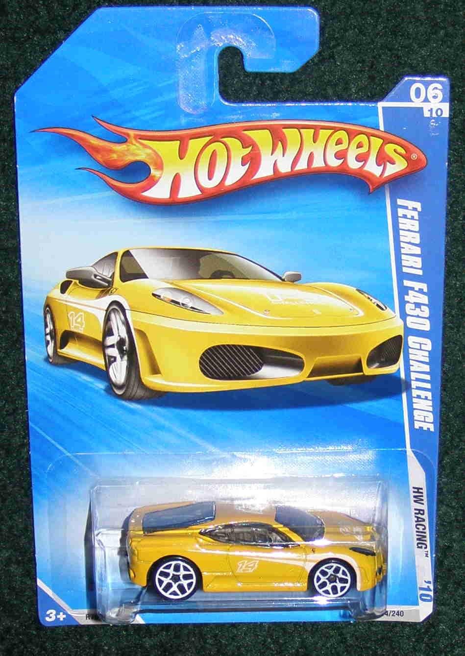 Hot Wheels 2010 HW Racing 06 of 10 Yellow Ferrari F430 Challenge 1:64 Scale Collectible Die Cast Car