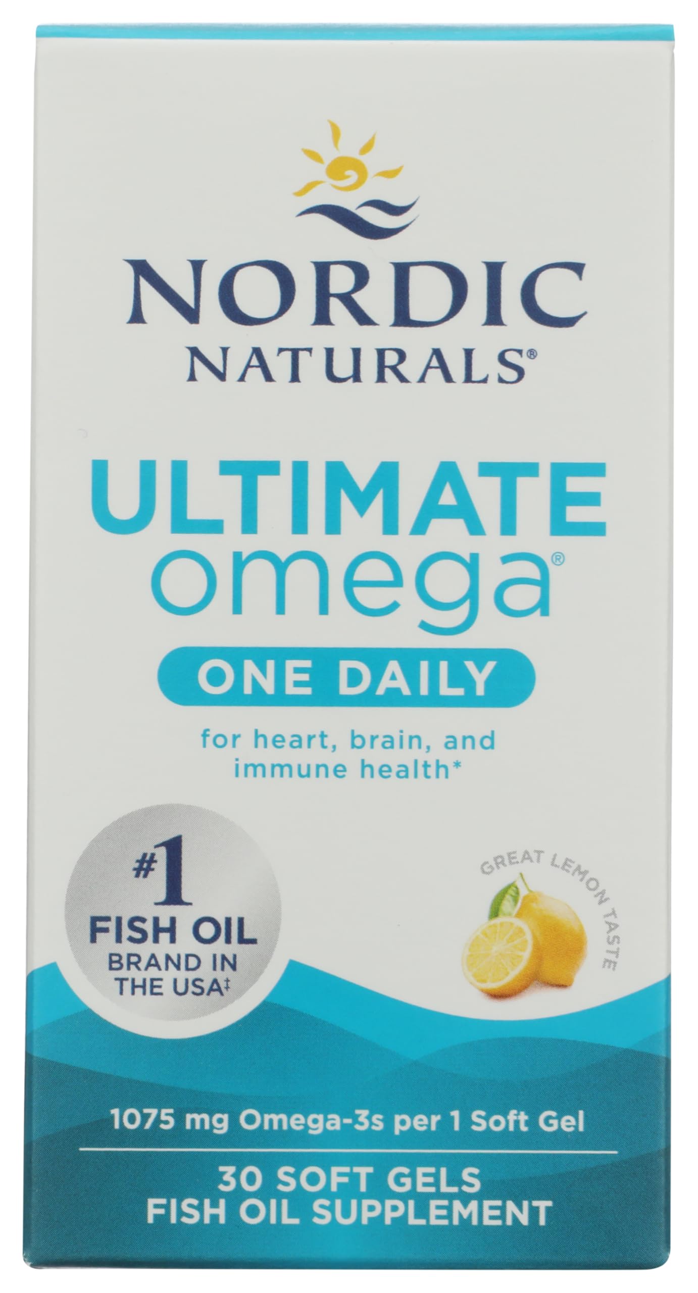 Nordic Naturals Ultimate Omega One Daily, 1075mg Lemon - 30 softgels