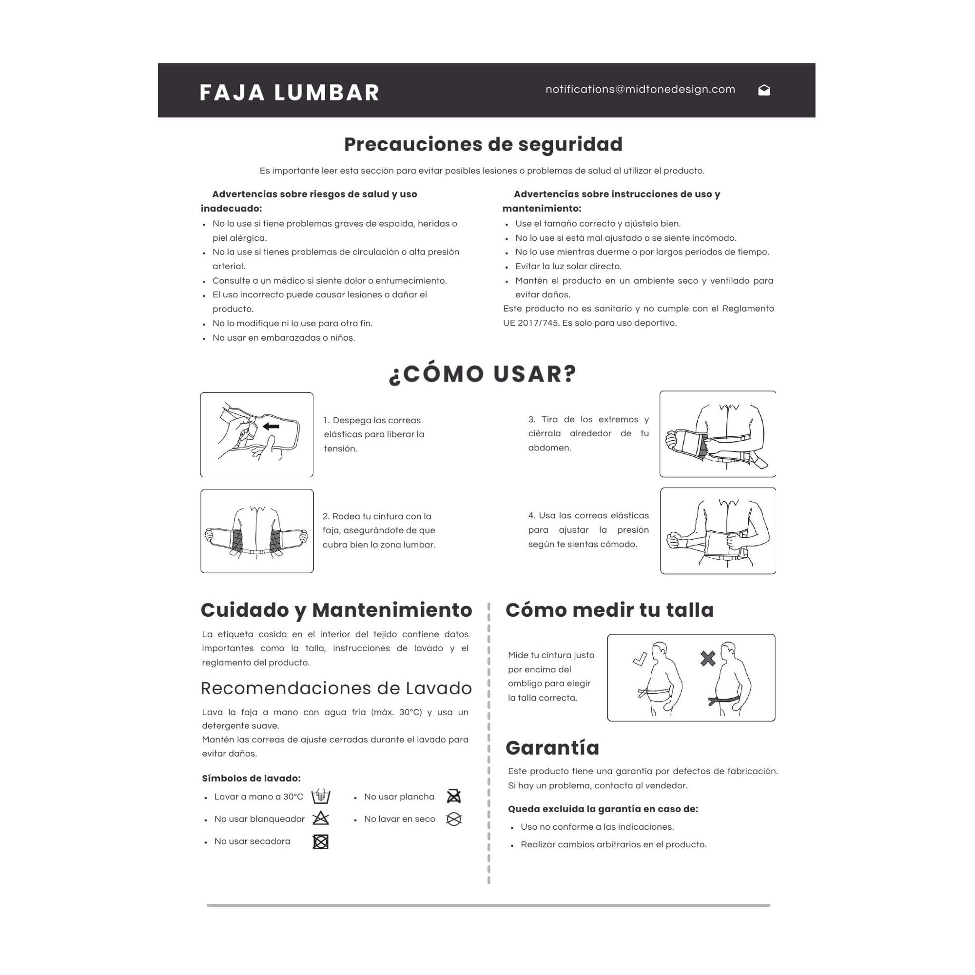 Fascia lombare per uomo e donna-Fascia lombare traspirante-Stabilizza e offre supporto con 6 aste di supporto-Cintura lombare con doppia regolazione-Borsa per il trasporto gratuita (L)