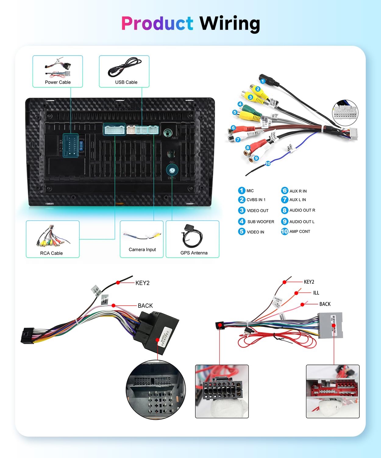 VECHTEL Autoradio 2G+64G Android 15 per Ford Focus Mk2 II 2 2004-2011, 9 Pollici HD 2.5D Schermo Tactile Stereo Auto co Carplay Android Auto senza Fili GPS Wi-Fi USB Bluetooth FM RDS Radio Retrocamera