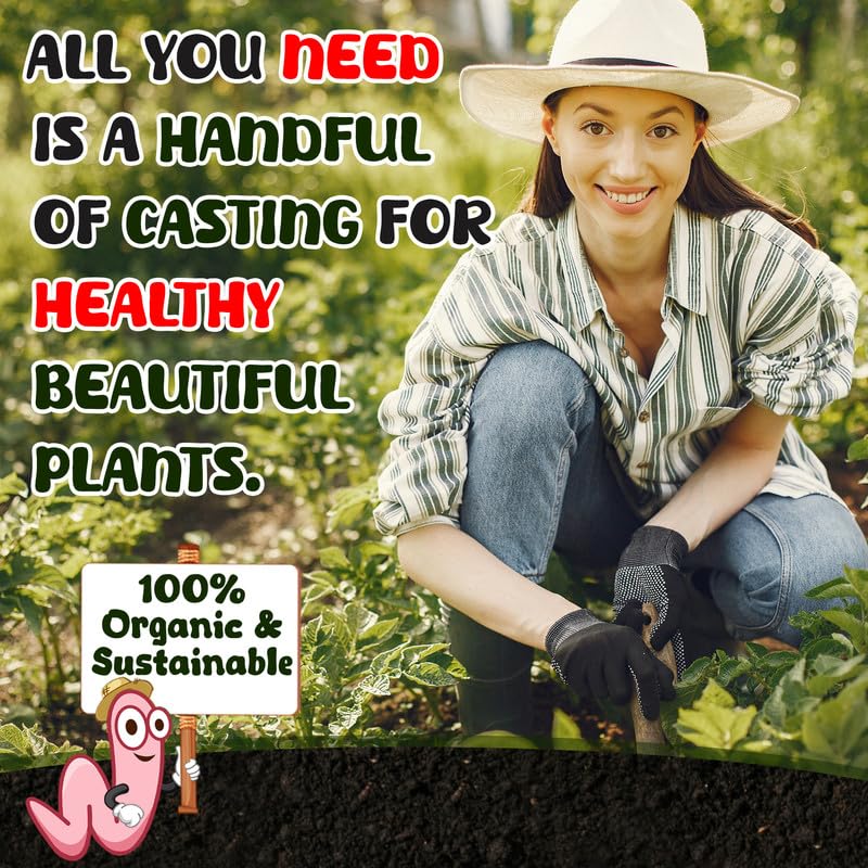 Miniatura 3 de Fundición de gusano orgánico para jardinería 5 libras - Procedente de gusanos rojos ondulantes - Enmiendas del suelo y tierra de jardinería para