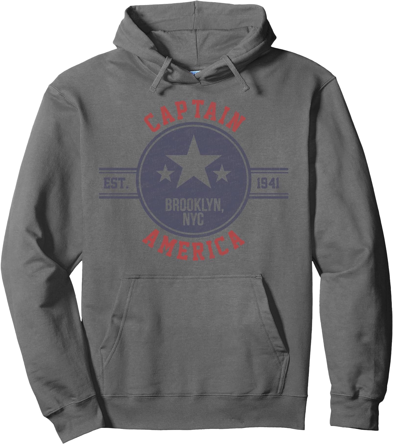 Captain America Vintage Est. 1941 Star Badge Hoodie Pullover Hoodie