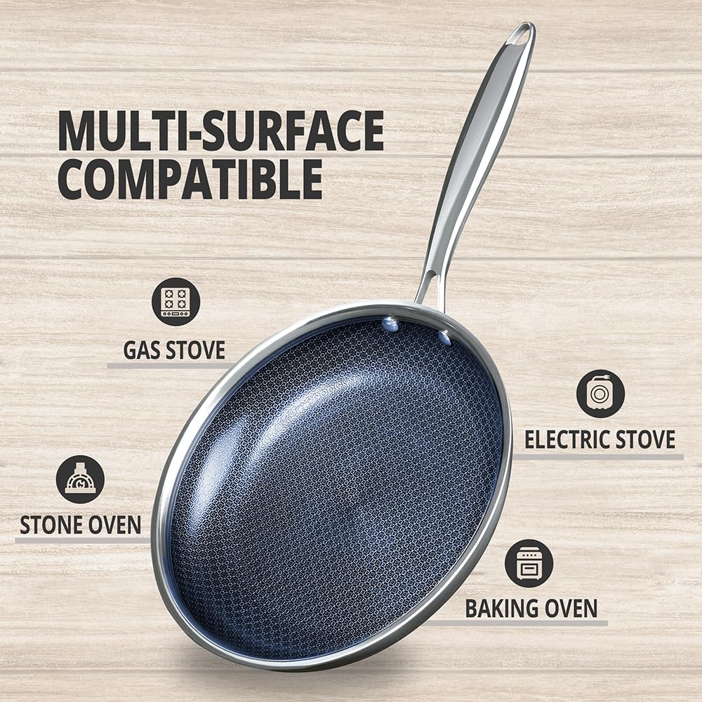 THE COOK'S COMPANY Non-Stick Frying Pan - Premium Skillet for Everyday Cooking, Nonstick Pan for Easy Cleanup, Durable Pan for Versatile Cooking Needs (Size: 9.5inch) — Amazon image 2