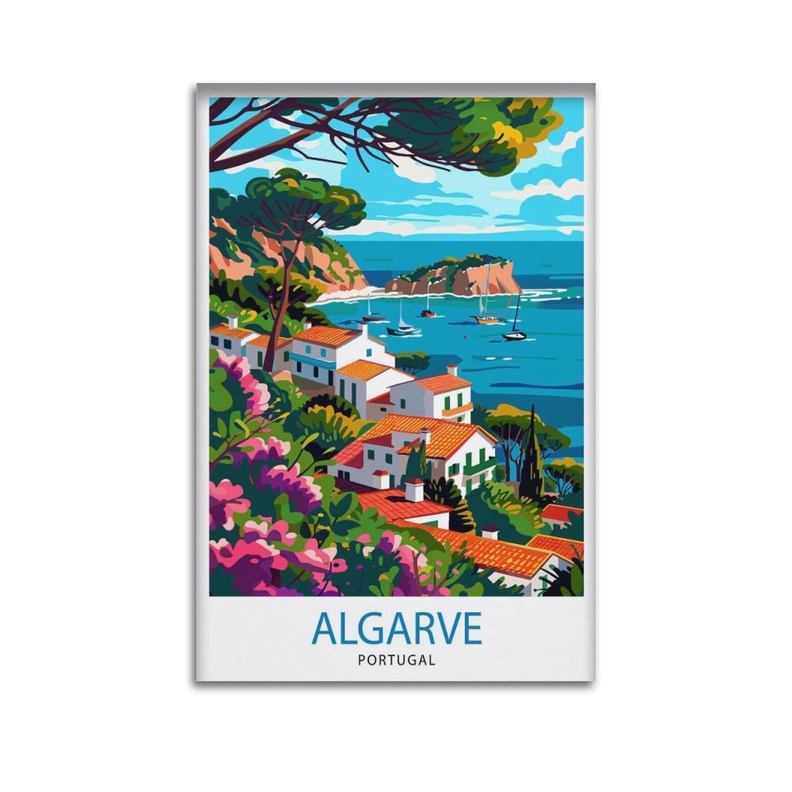 xiaoxiaoshen Algarve Portugal Travel Algar_ Canvas Poster Wall Art Prints Room Aesthetic Murals Bedroom And Living Decorations 12x18inch(30x45cm)