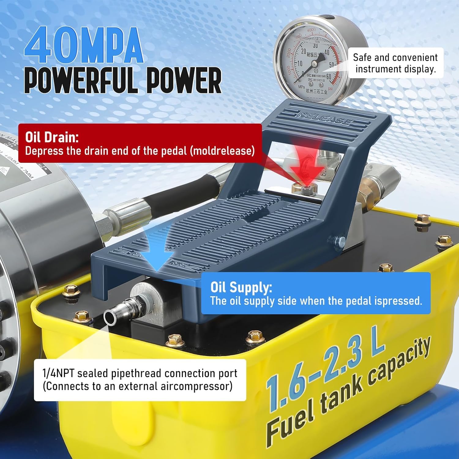 Máquina Crimpadora Profesional de Mangueras Hidráulicas de 220V con 10 Matrices – Herramienta Portátil con Final de Carrera para Aire Acondicionado, Maquinaria Agrícola y Automoción.