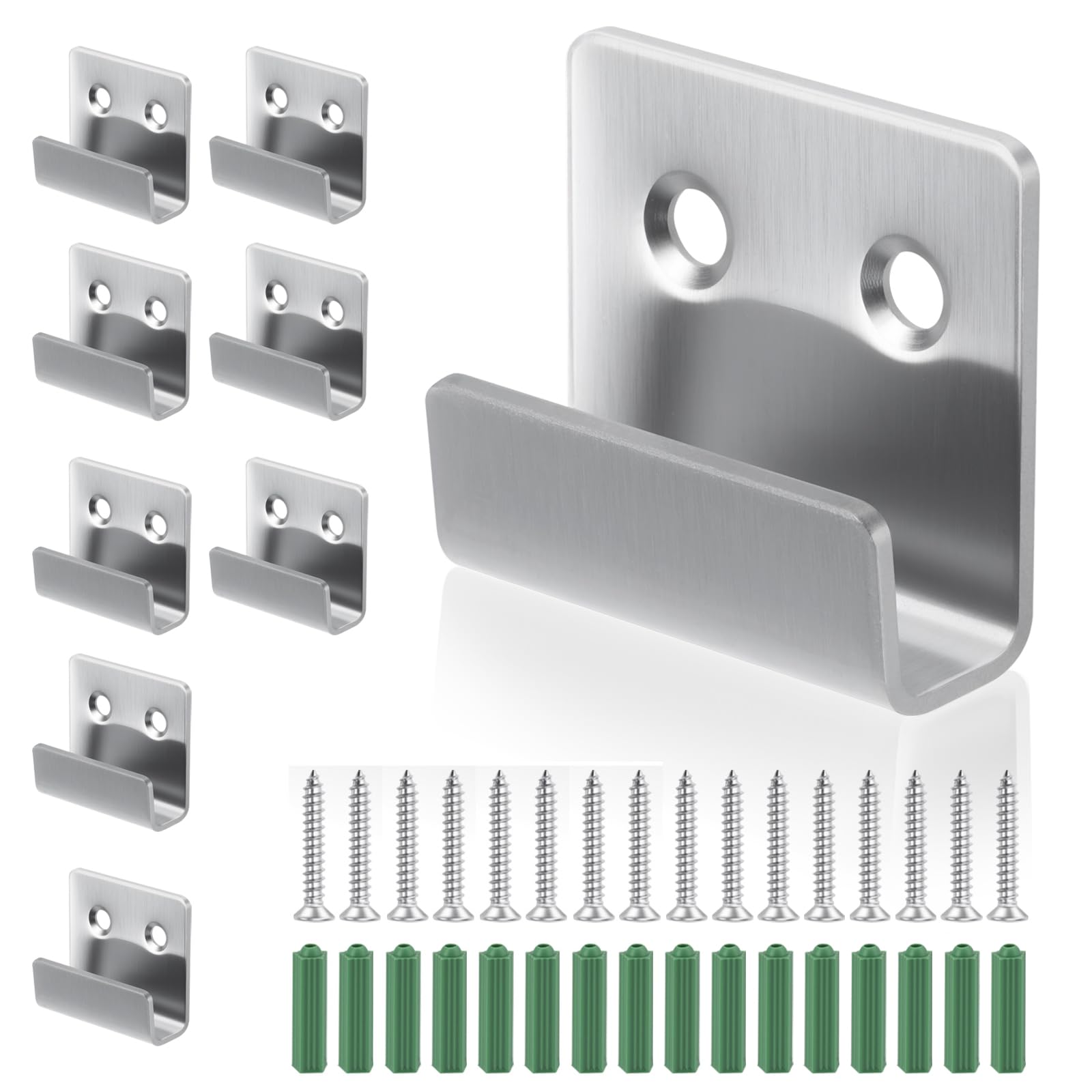 Dwsdws 8 Pcs U Shaped Brackets 10mm Inner Width Stainless Steel Heavy Duty