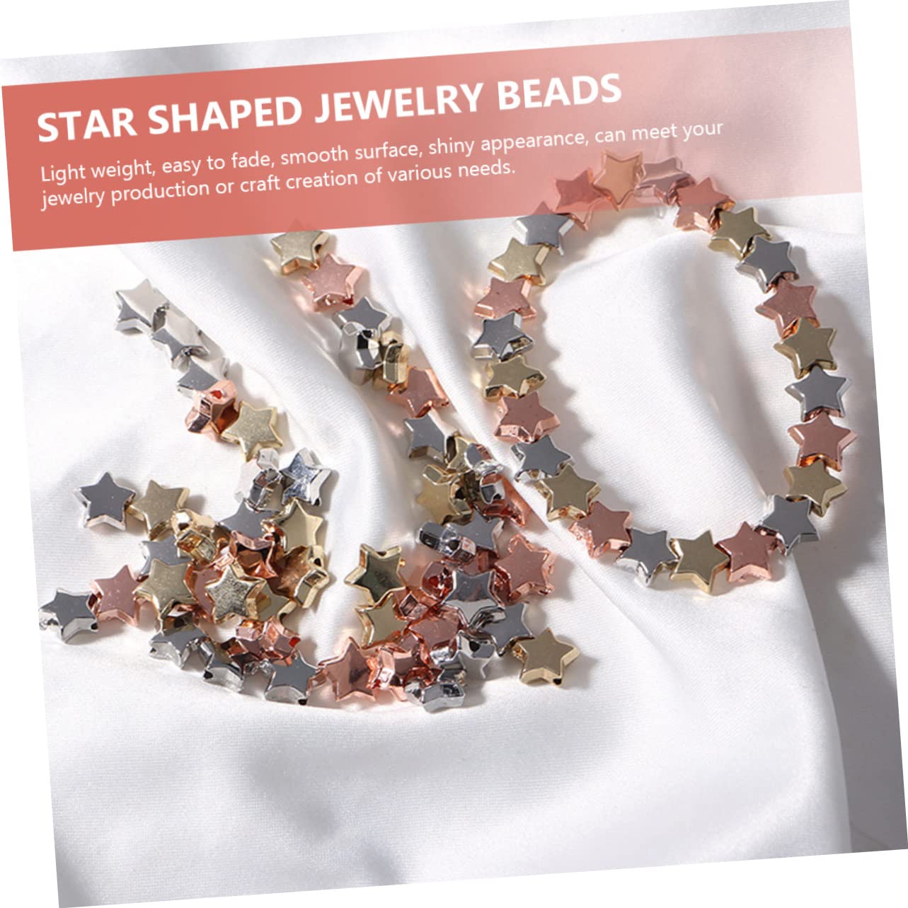 Angoily 5 Set Perline Forma Stella Ccb Per Bigiotteria Diy Distanziatori Per Collane E Bracciali Leggere E Resistenti Per Creazioni Artigianali 300 Pezzi*5