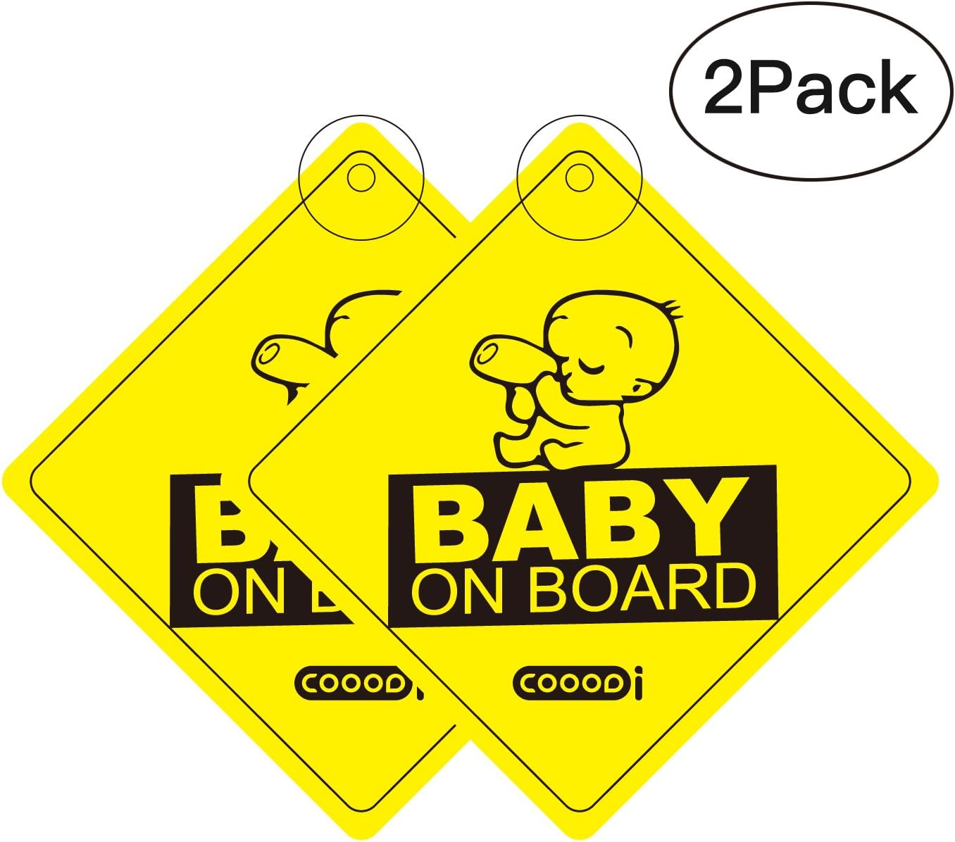 Baby On Board, Kids On Board Vehicle Car Window Warning Safety Sticker Sign