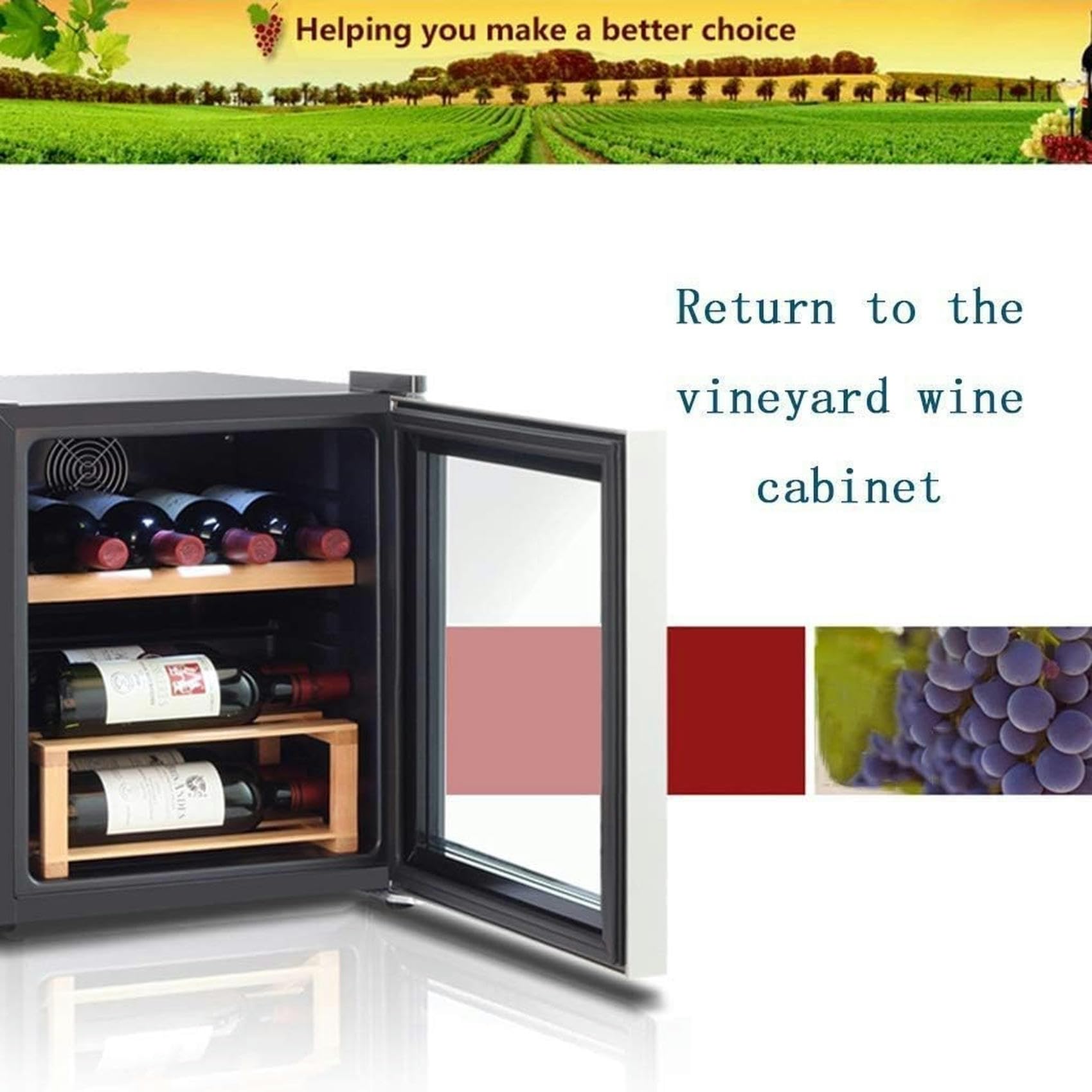 Refrigeratore per vino a compressore, silenzioso a zona singola, con controllo tattile, perfetto per bancone o magazzino, ideale per conservare i tuoi vini preferiti