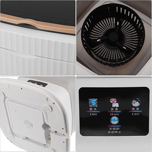 Miniatura 3 de BESPORTBLE Mini lavadora plegable portátil con modos de secado giratorio para ropa, ropa interior, calcetines, ahorro de espacio, lavadora de