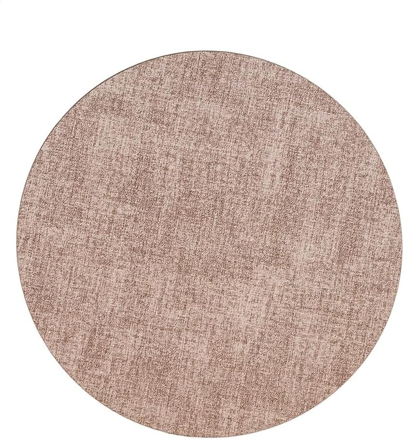 Round PVC Leather Placemat Cloth Western Placemat Hotel Table Mat Waterproof Oil Insulation Mat(D)