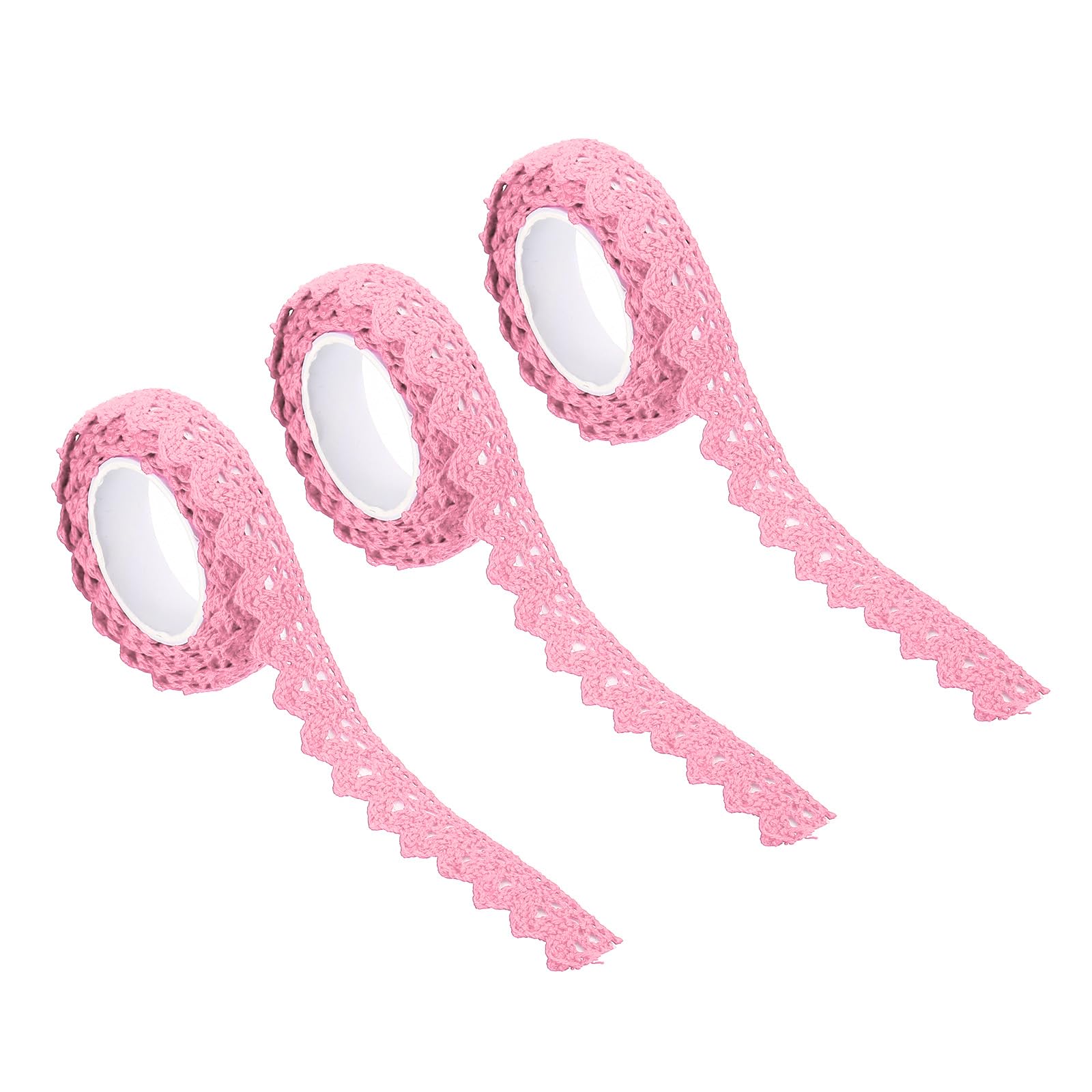 Pegatinas de encaje de algodón PATIKIL rosa de 0.6 pulgadas para proyectos de scrapbooking