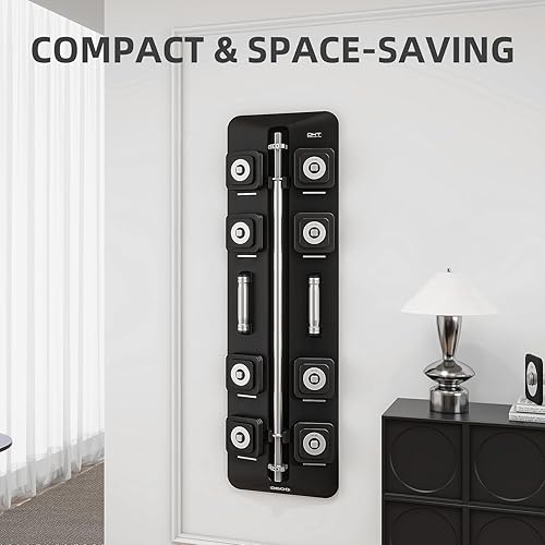 Miniatura 7 de DHT - Juego de mancuernas ajustables con estante, juego de mancuernas de peso libre multiusos, no se ruedan, juego de pesas para el hogar, gimnasio,