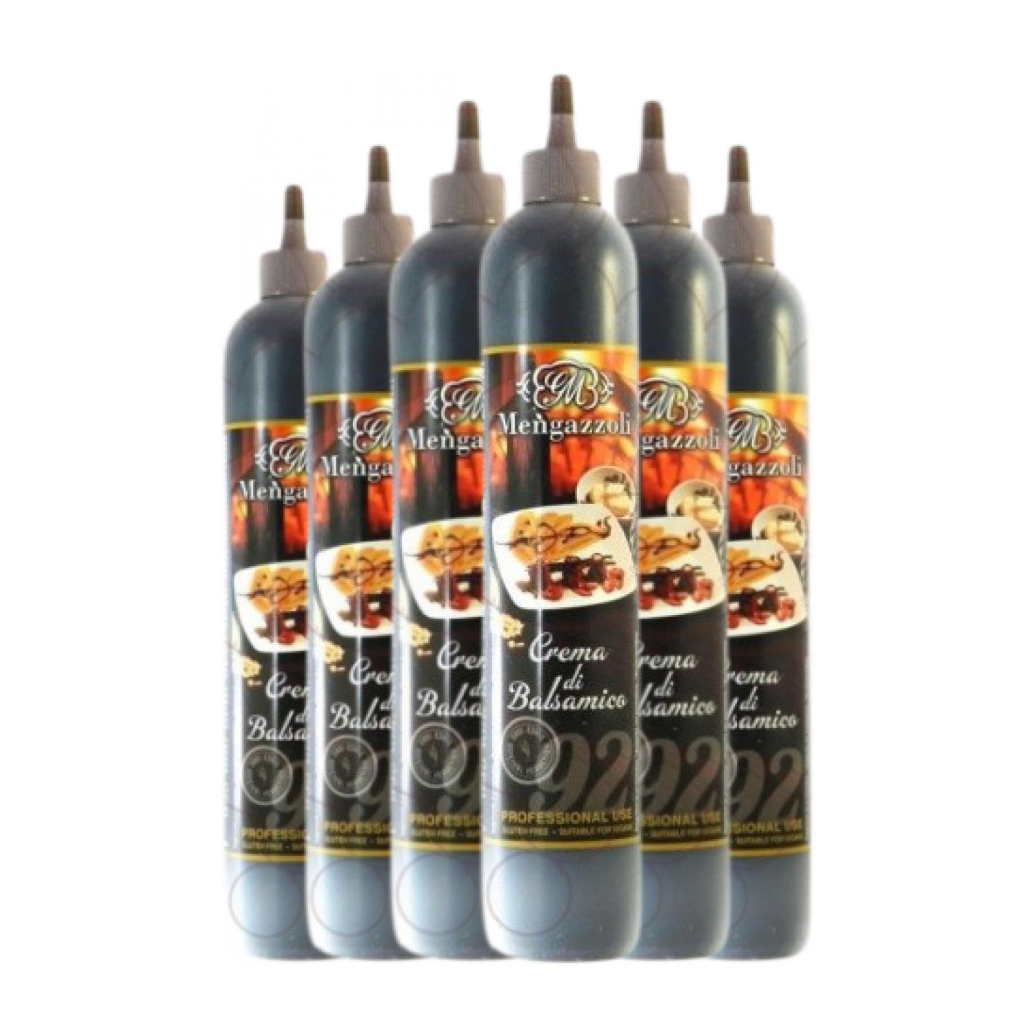 Vinagre Mengazzoli. Crema di Balsamico Botella Medium 50 cl (Caja de 6 Botella Medium de 50 cl)