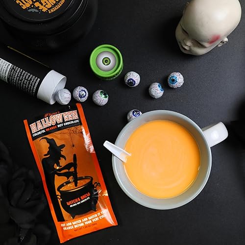 Miniatura 3 de Witches Brew - Paquetes de chocolate caliente de naranja, empaquetados individualmente, mezcla de cacao en polvo de Halloween, 1.25 onzas, (paquete