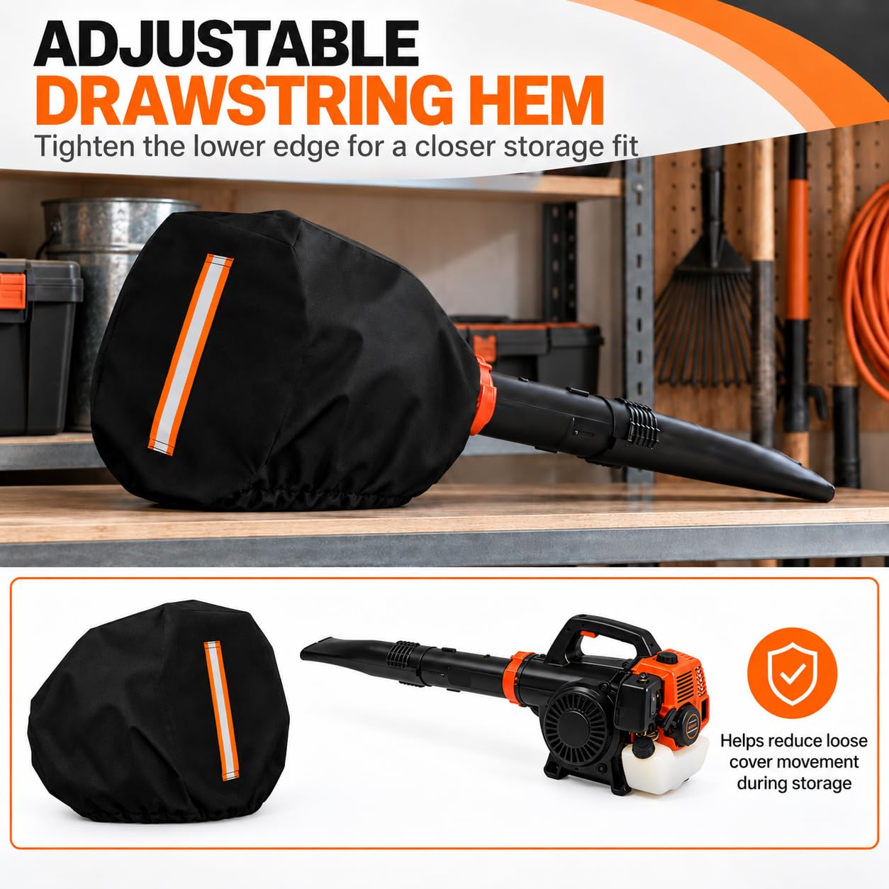 Funda para Soplador de Hojas para Ego LB5300E, 2 Piezas Impermeables Oxford Resistentes con Cordón, Cubierta para Garaje y Cobertizo de Jardín