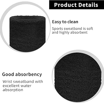 4 Pcs Sweat Bands Wristbands,Sweats Wrist Band Men Sweatband Wristband