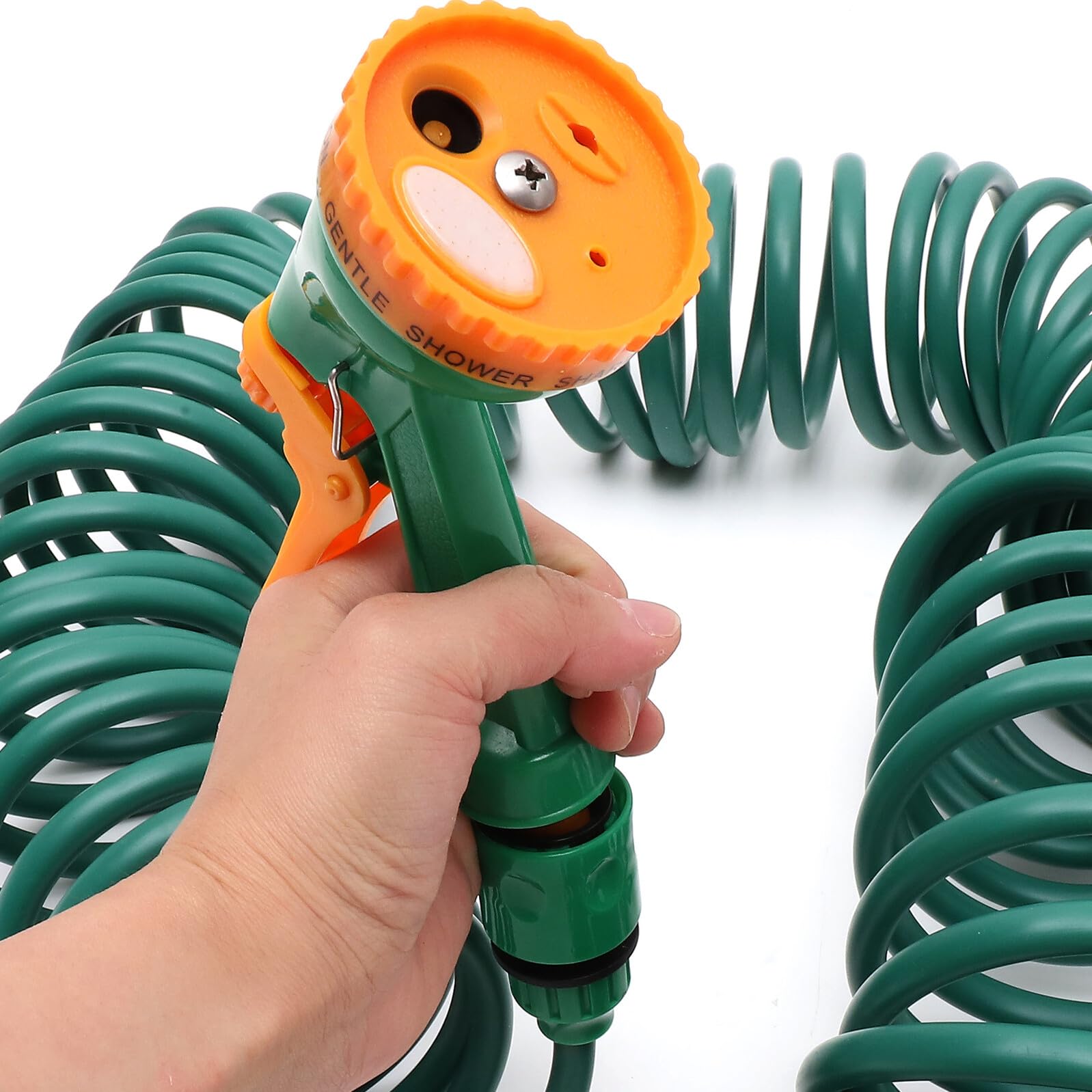 SOIMISS Selbstaufrollender Gartenschlauch Flexibel Dehnbar Knickfrei Langlebig für Bewässerung Autowäsche Gartenpflege Vielseitig Einsetzbar Praktische Handhabung Zufällige Farbe
