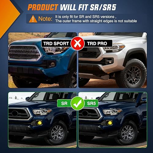 Miniatura 67 de Nilight Conjunto de luces antiniebla compatible con Toyota Tundra 2014, 2015, 2016, 2017, 2018, 2019, 2020 y 2021, lente transparente de repuesto