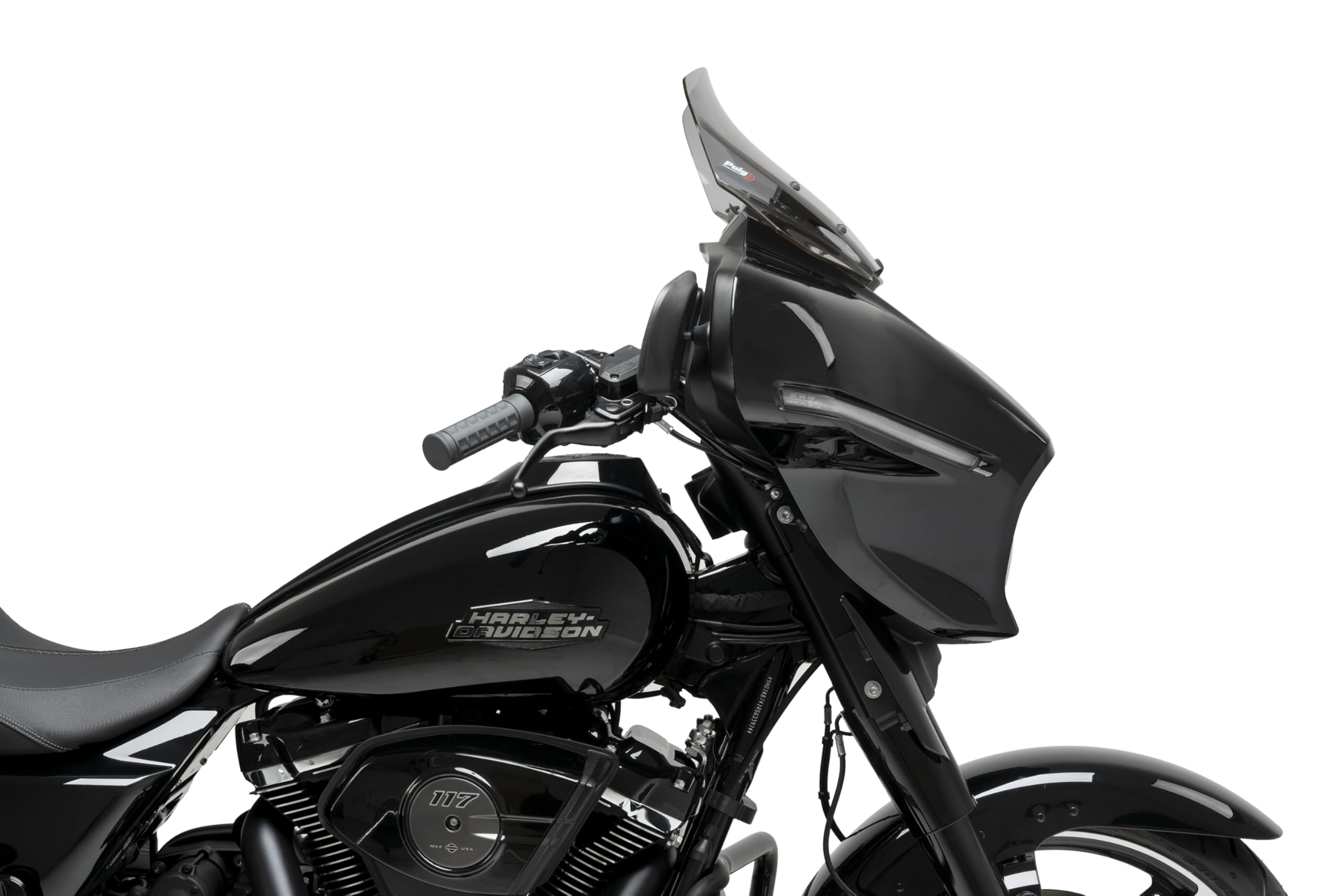 Puig 22110F High-Road Touring przednia szyba – maksymalna ochrona aerodynamiczna i komfort dla Harley Davidson, ciemnoprzydymiona