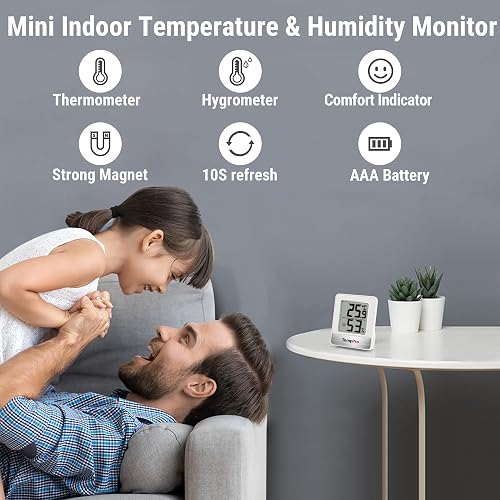 TempPro TP49 Thermomètre numérique, mini-moniteur de température, lot de 2 - 3