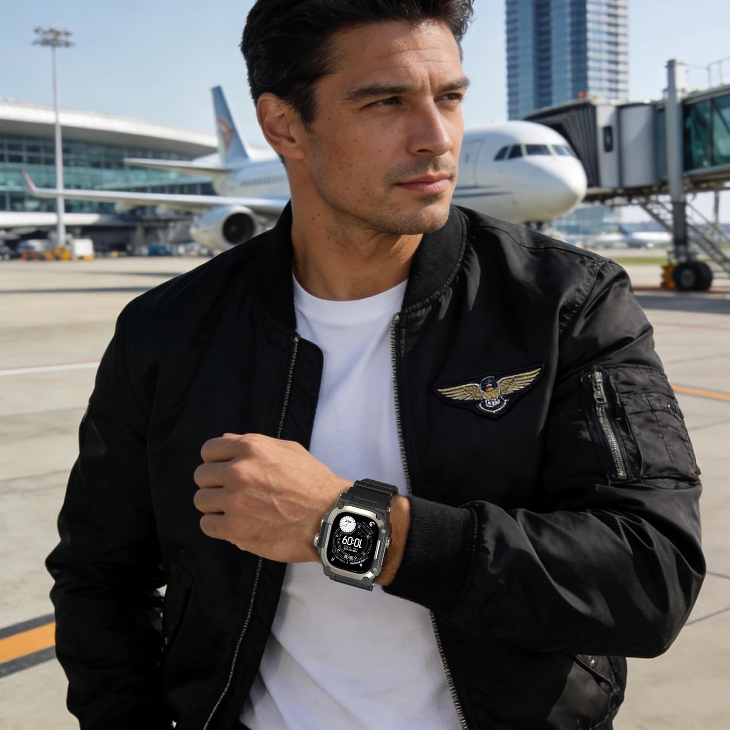 Rugged Case with Band for Apple Watch Ultra 3/2/1 (49mm) - Military Grade Shockproof Protection, Lightweight Tactical Strap for Men - Includes Reinforced Metal Bumper Cover (No Screen Protector)