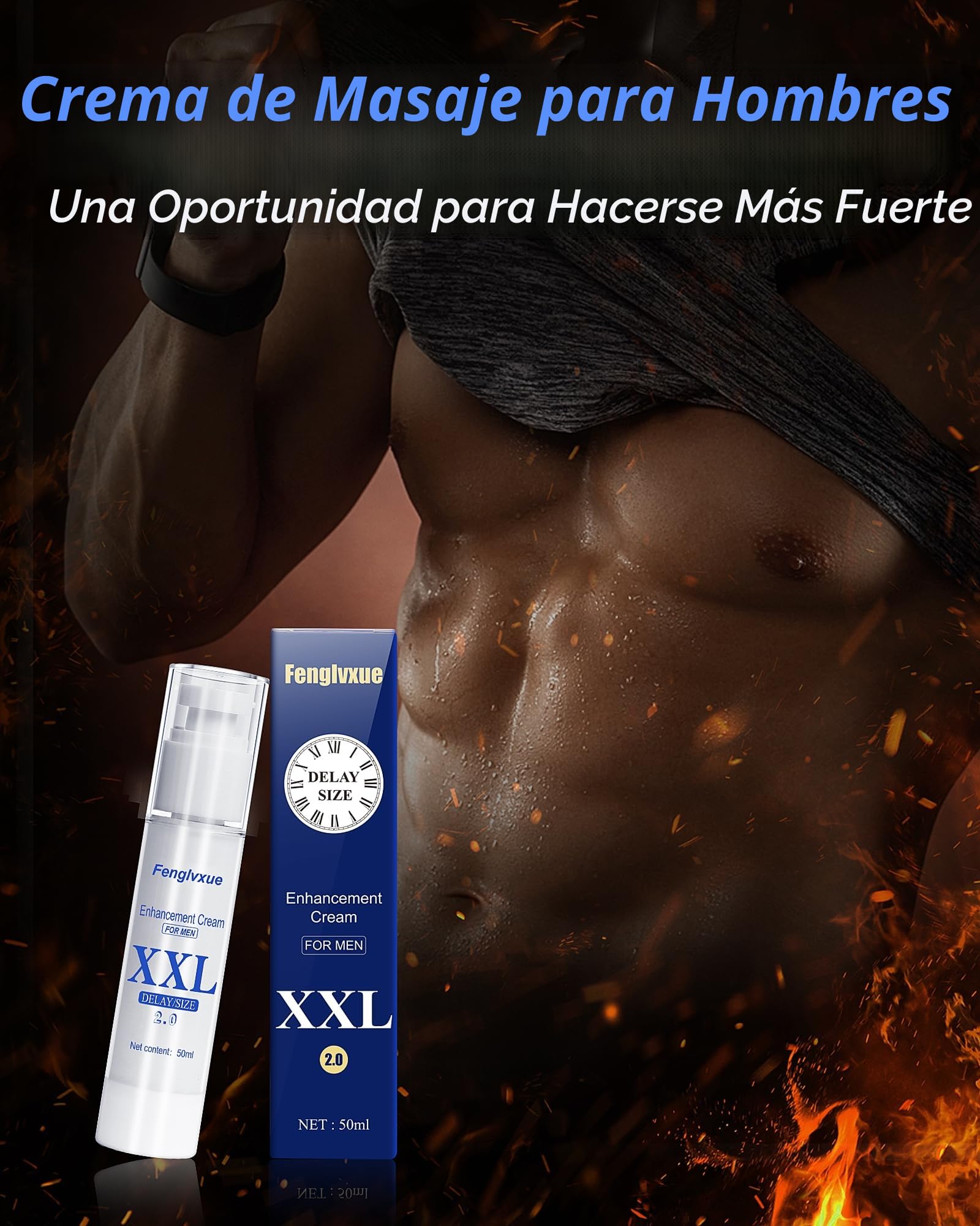 Crema de aumento masculino, crema de mejora masculina, tecnología de extracción vegetal 2.0, 50 ml