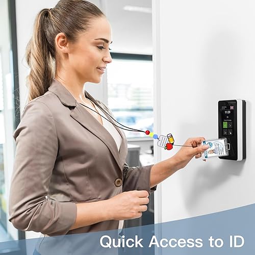 Miniatura 6 de Plifal Cordones para profesores para tarjetas de identificación, carrete retráctil, soporte para llaves, lindo lápiz de manzana, llavero de tarjeta