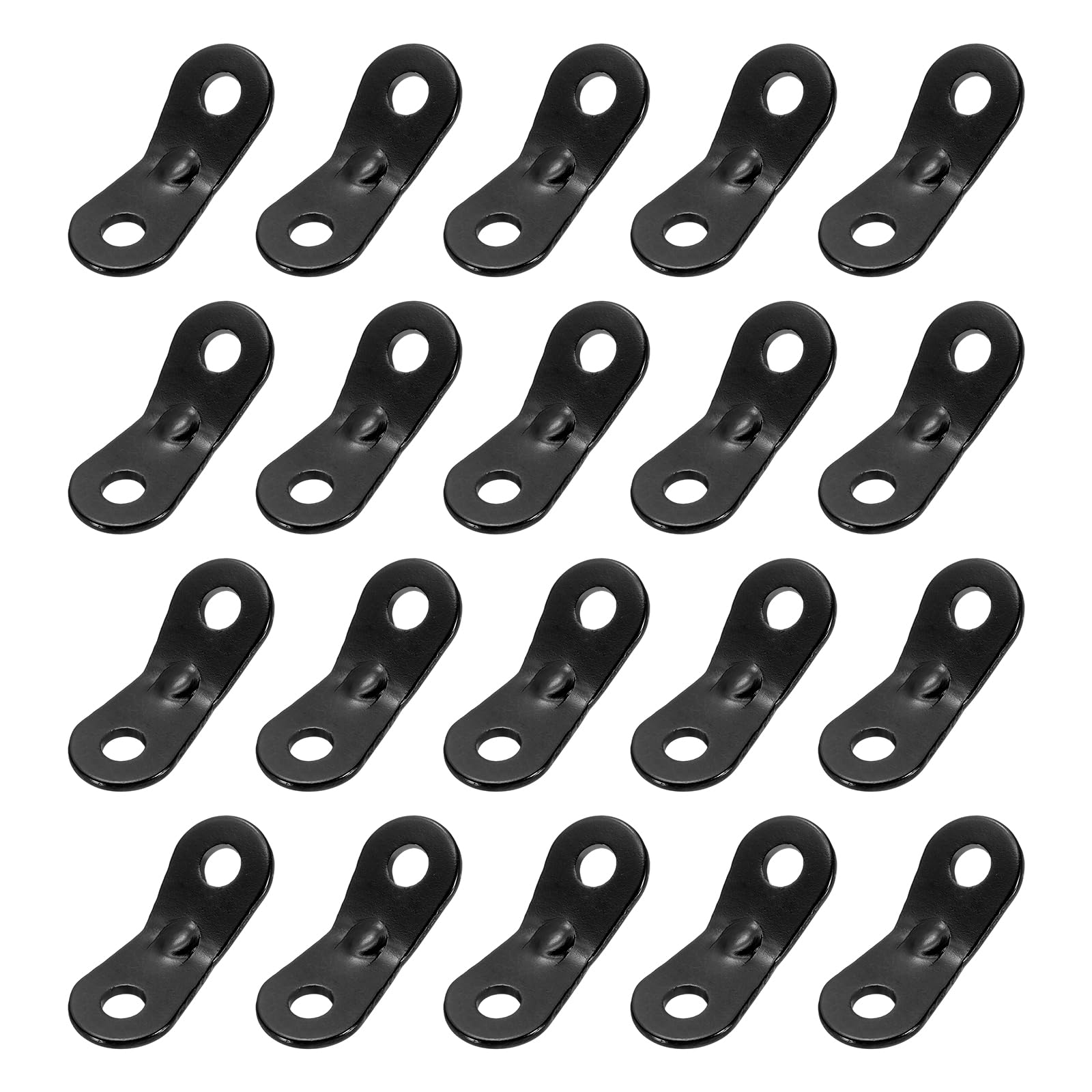 PATIKIL Tent Rope Tensioner, 20 Pcs Tent Guyline Adjusters Rope Buckle Aluminum Alloy Cord Tightener for Outdoor Camping Hiking Accessories,Black