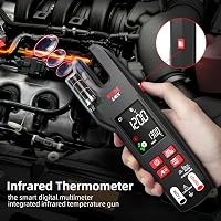 BSIDE U6X Digitális Multiméter Amperfoggó AC DC 600A Infravörös Hőmérővel Színes LCD Kijelző TRMS Akkumulátoros Táskával 2