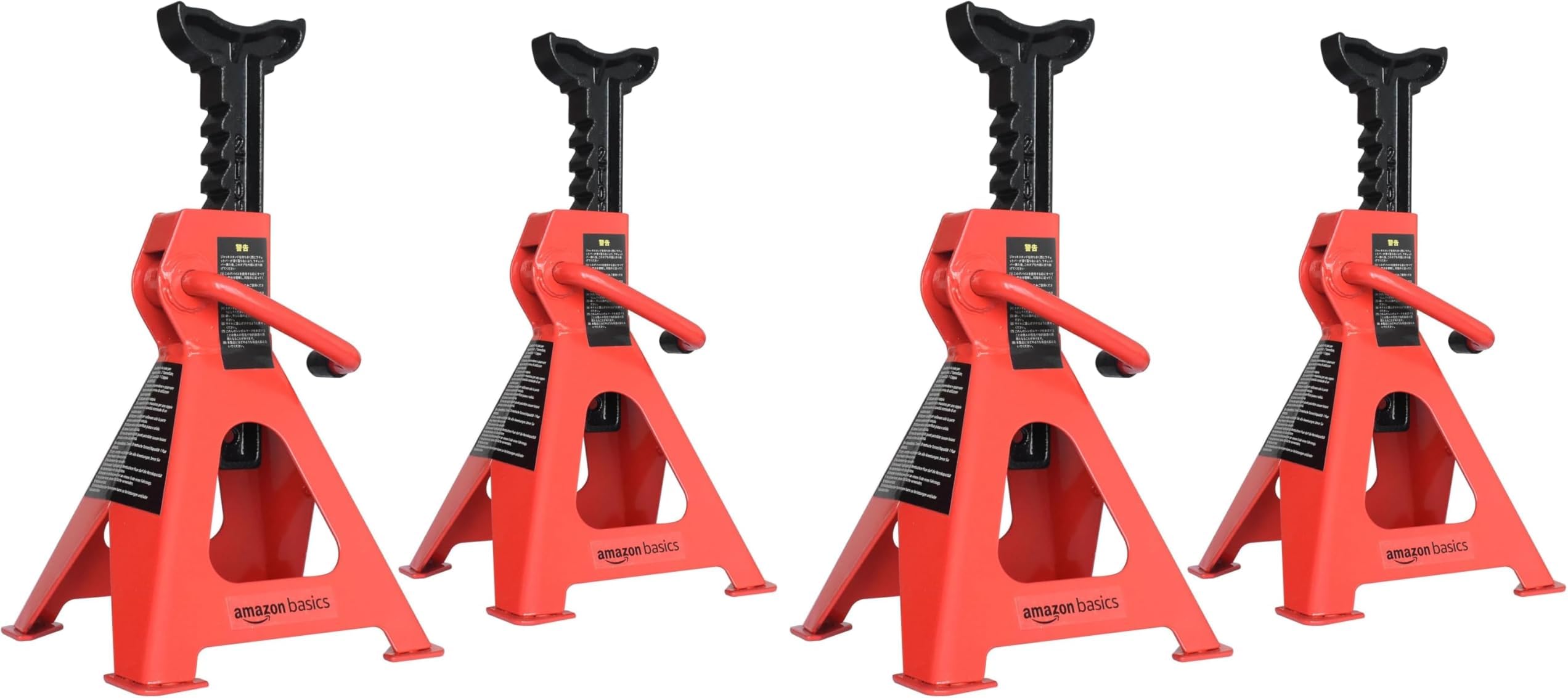 Steel Jack Stands, 1.8 Ton Capacity - 1 Pair (Pack of 2)